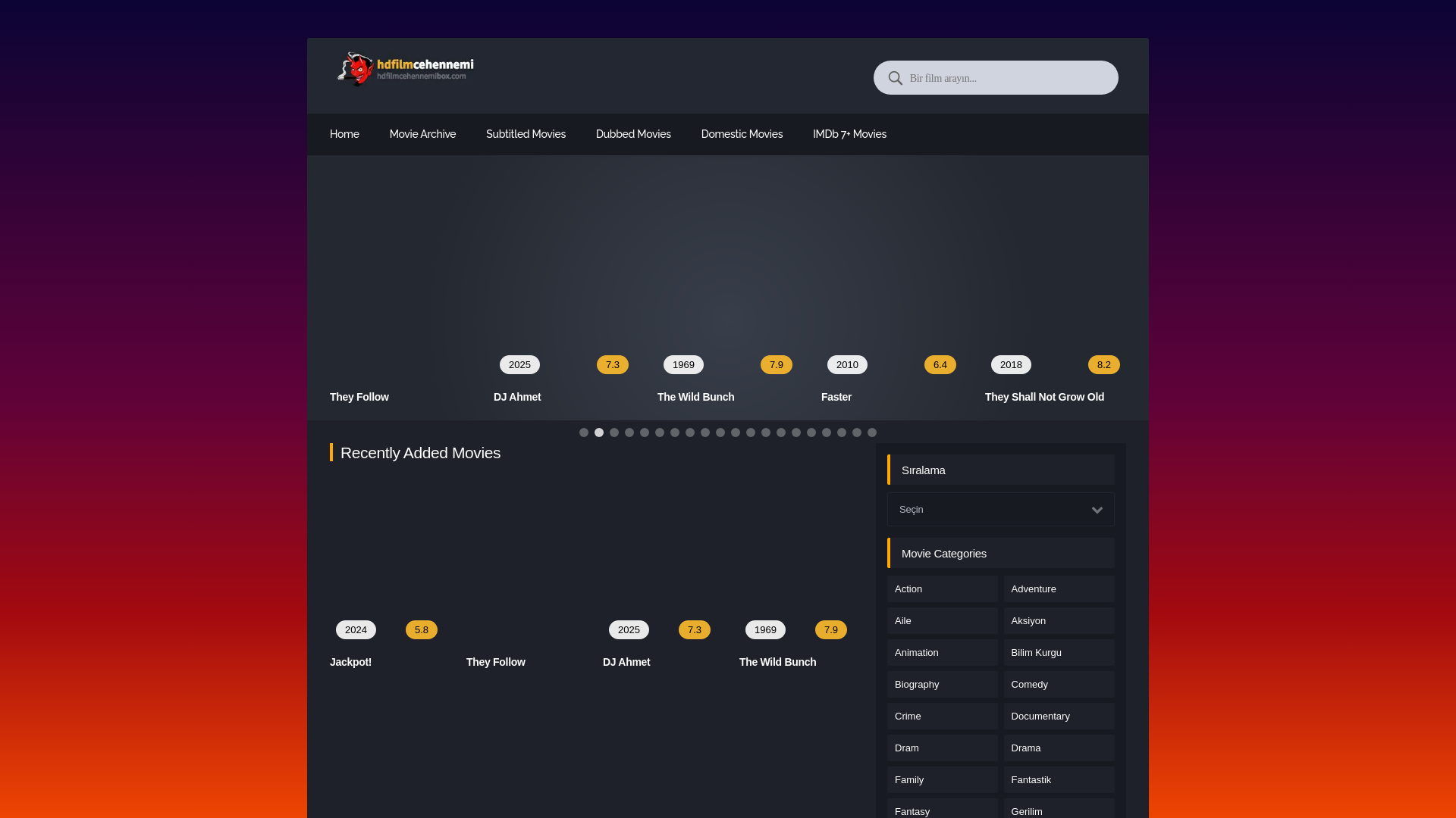 website screenshot of https://drammoviewatch.online/