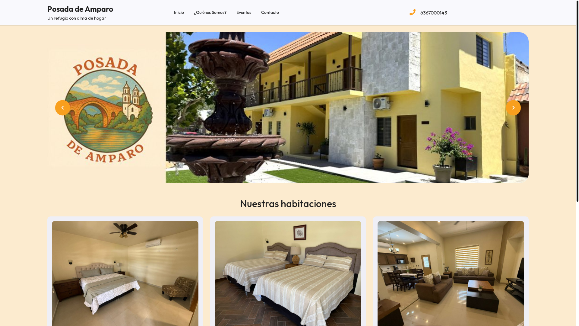 website screenshot of https://posadadeamparo.com.mx/