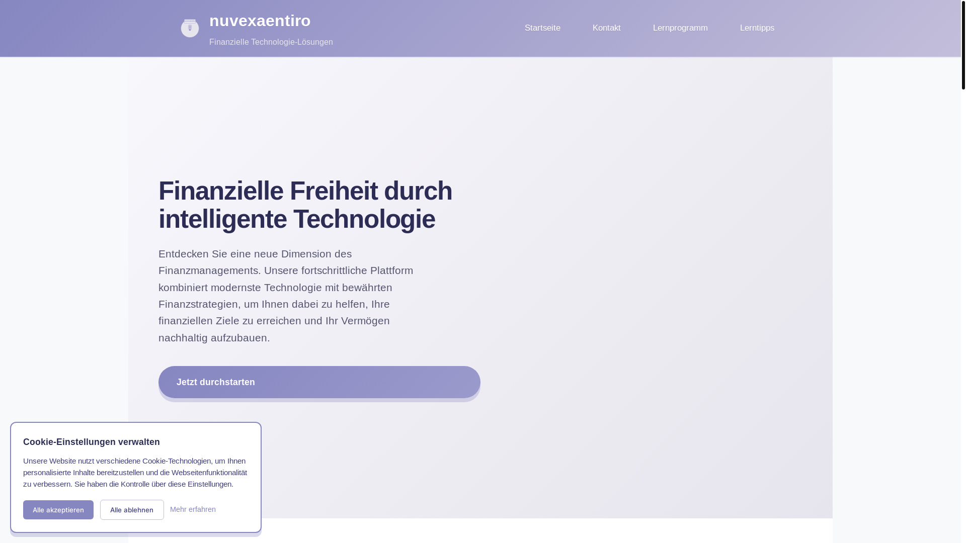 website screenshot of https://nuvexaentiro.com/