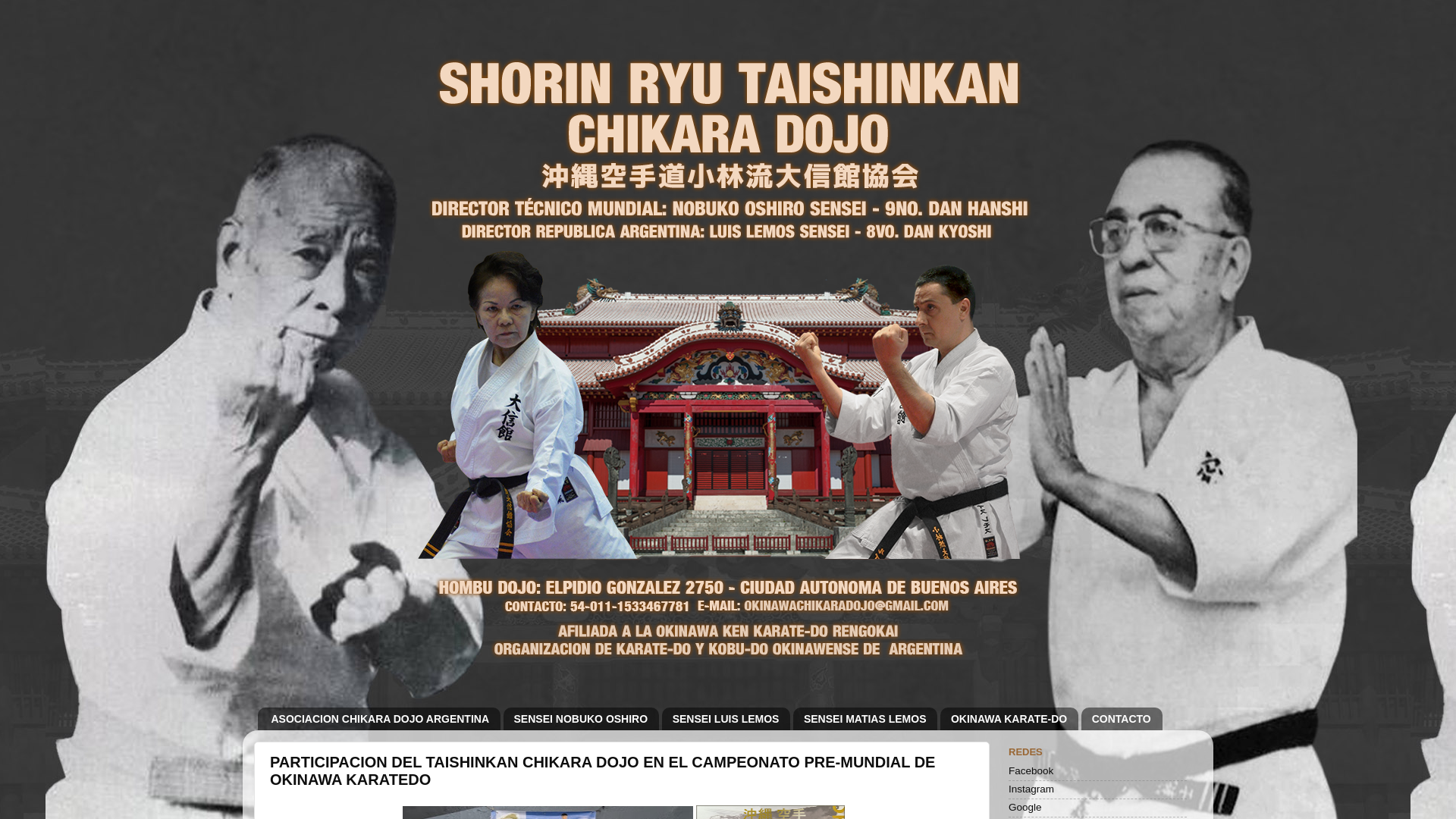 website screenshot of http://taishinkan.com/