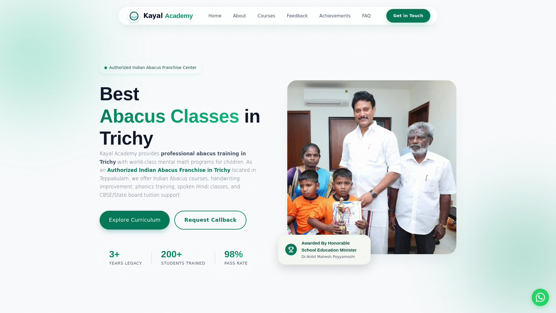 website screenshot of https://kayal-academy-website.pages.dev/