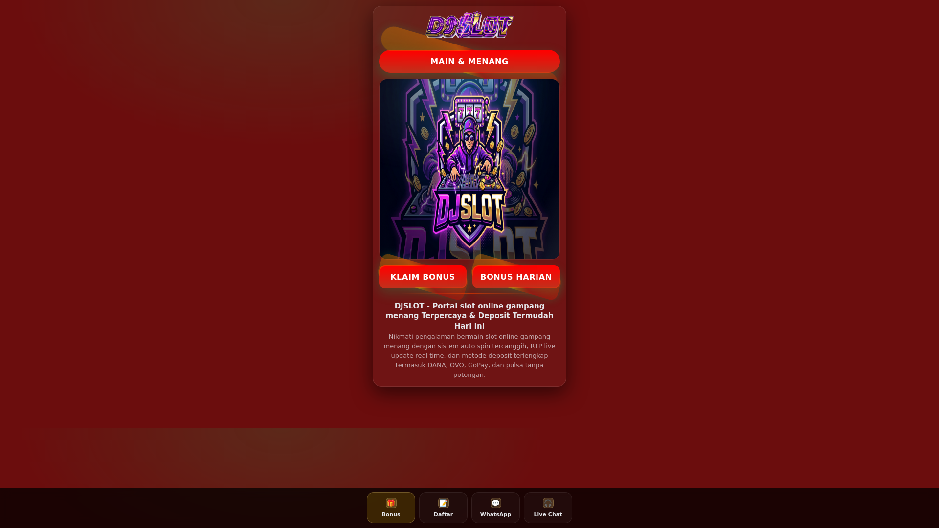 website screenshot of https://djslot-4c5ljud9.pages.dev/