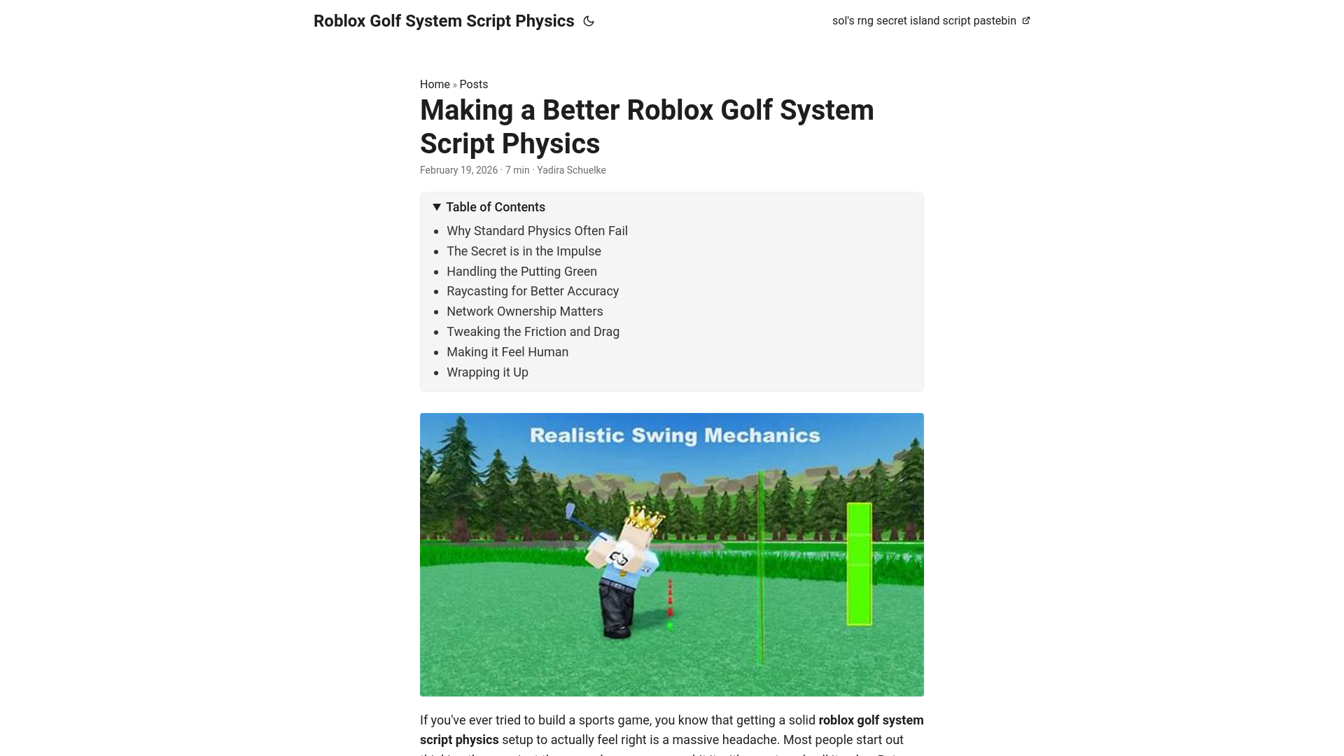 website screenshot of https://roblox-golf-system-script-physics.pages.dev/
