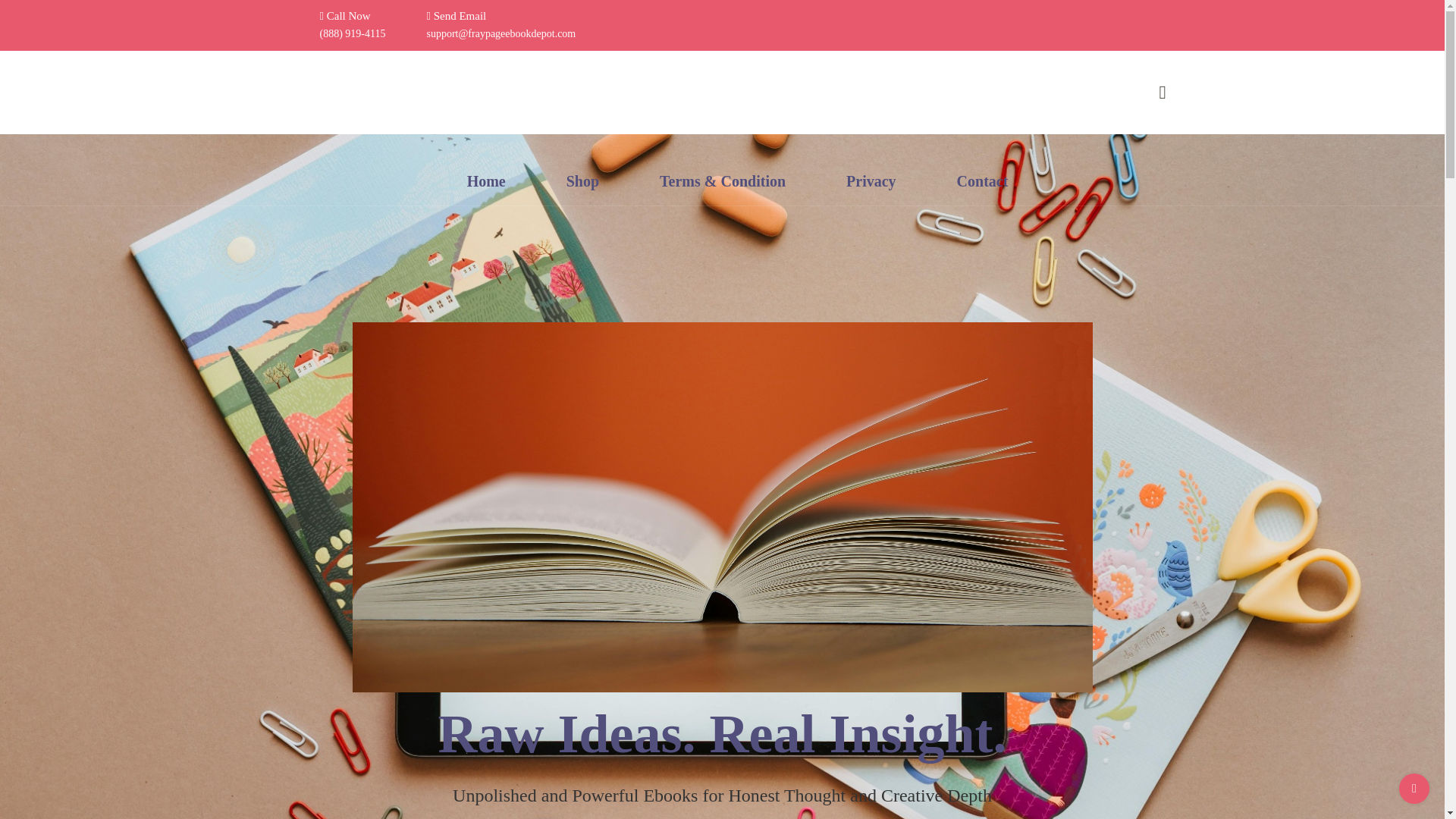website screenshot of https://fraypageebookdepot.com/