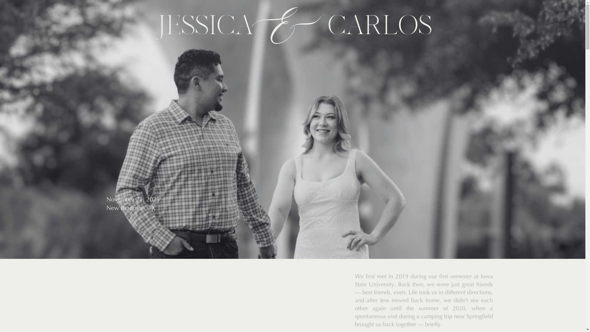 website screenshot of https://thegarciawedding.org/