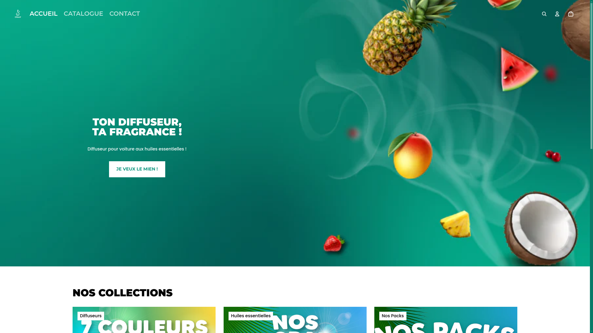 website screenshot of https://olfactif.shop/