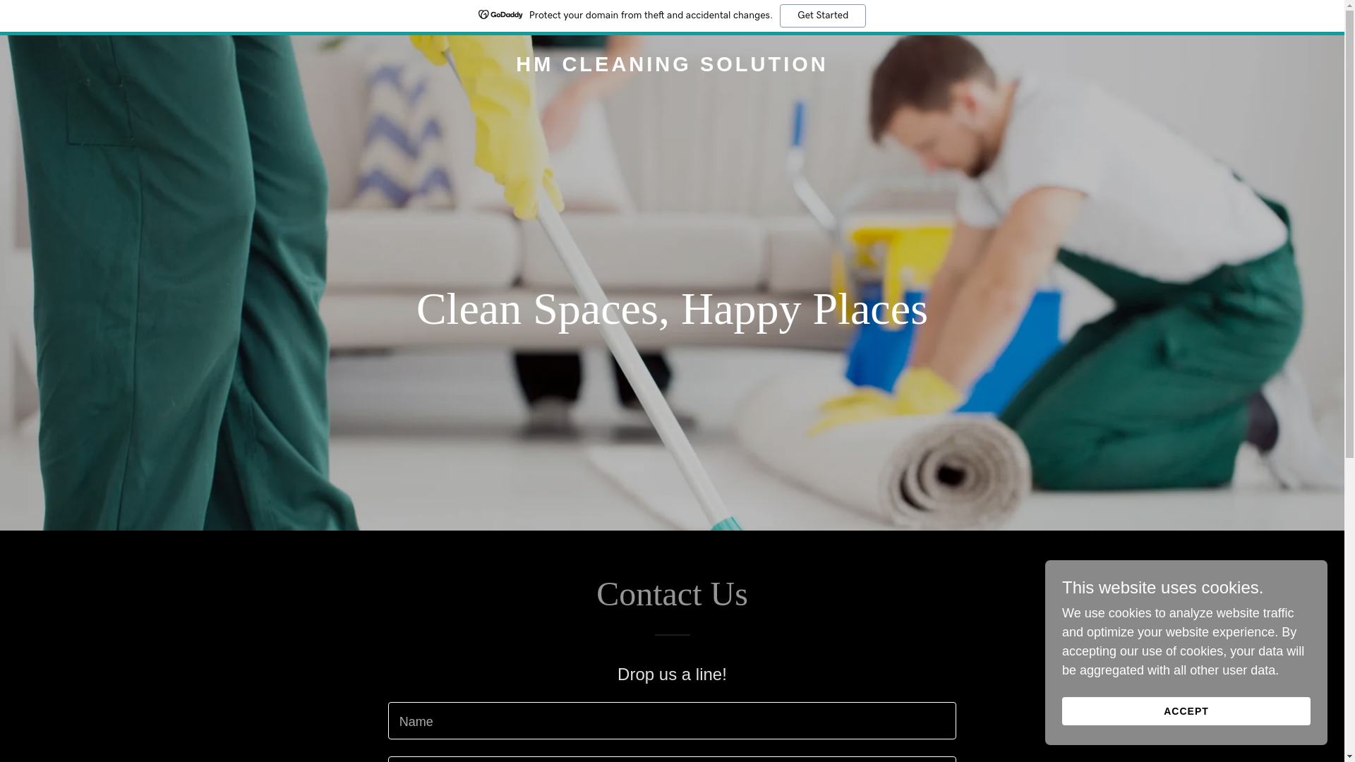 website screenshot of https://hmcleaningsolution.com/