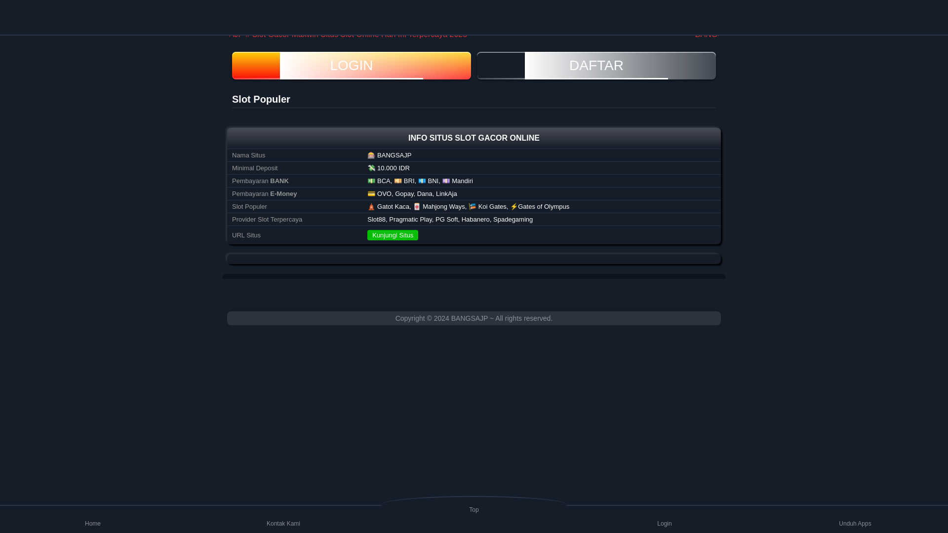 website screenshot of https://bangsajp-sgm.pages.dev/