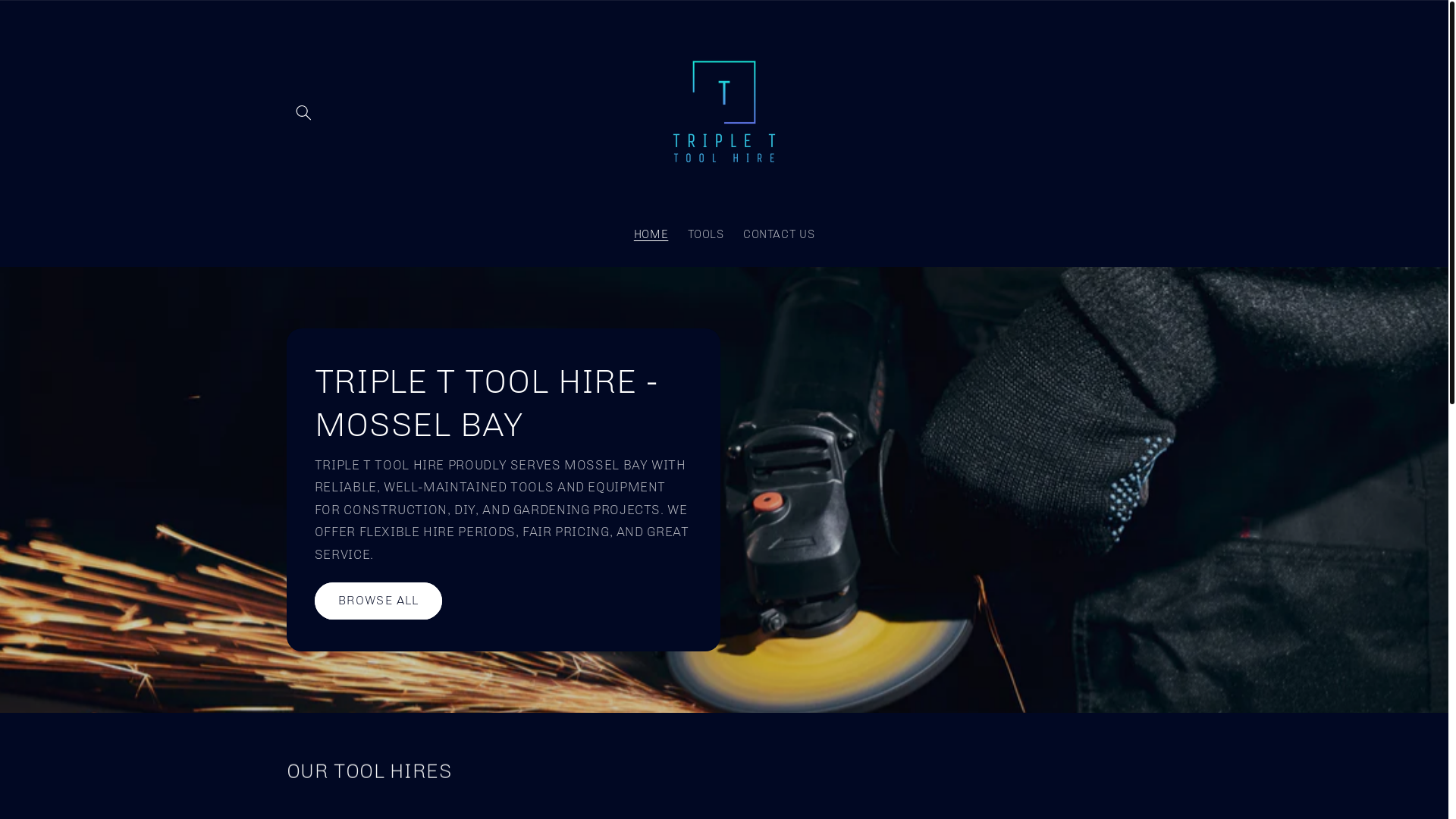 website screenshot of https://triplettoolhire.co.za/