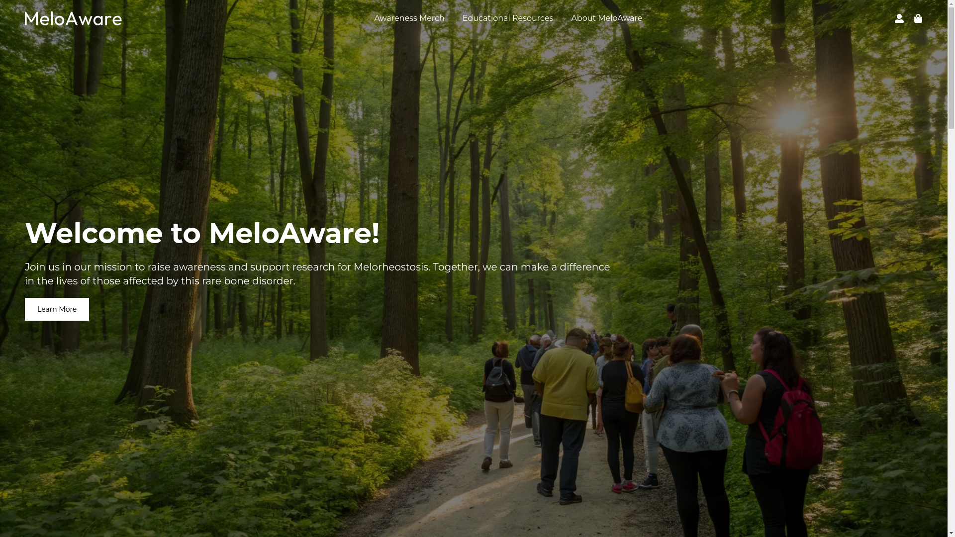 website screenshot of https://meloaware.org/