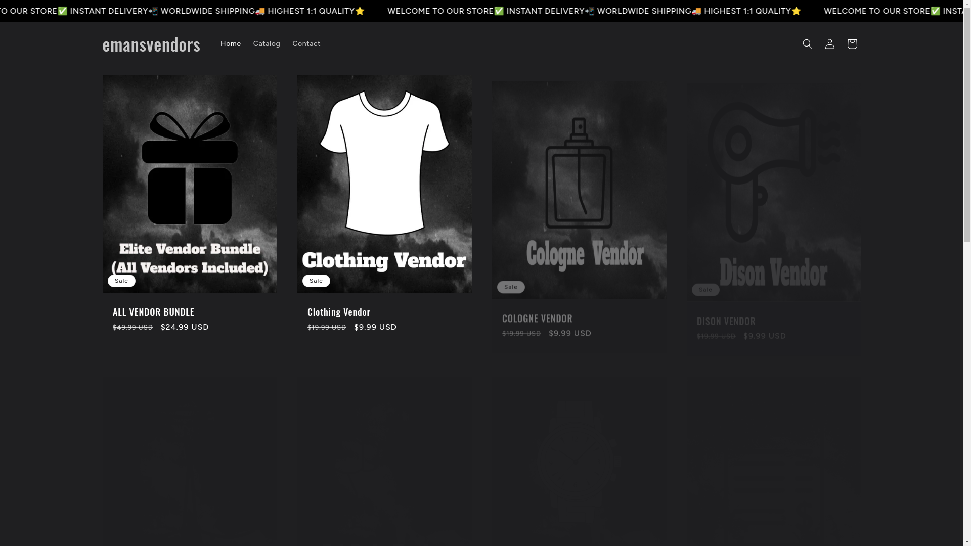 website screenshot of https://emansvendors.com/