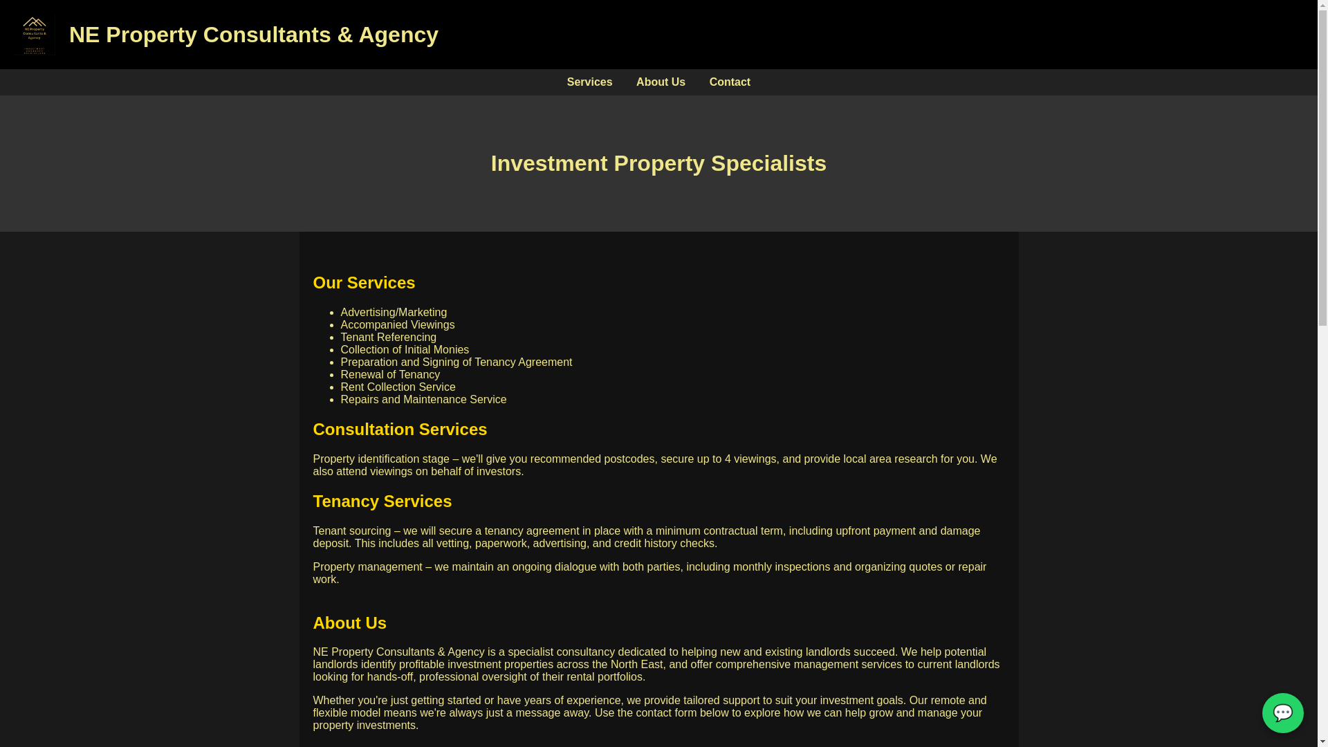website screenshot of https://northeastpca.co.uk/