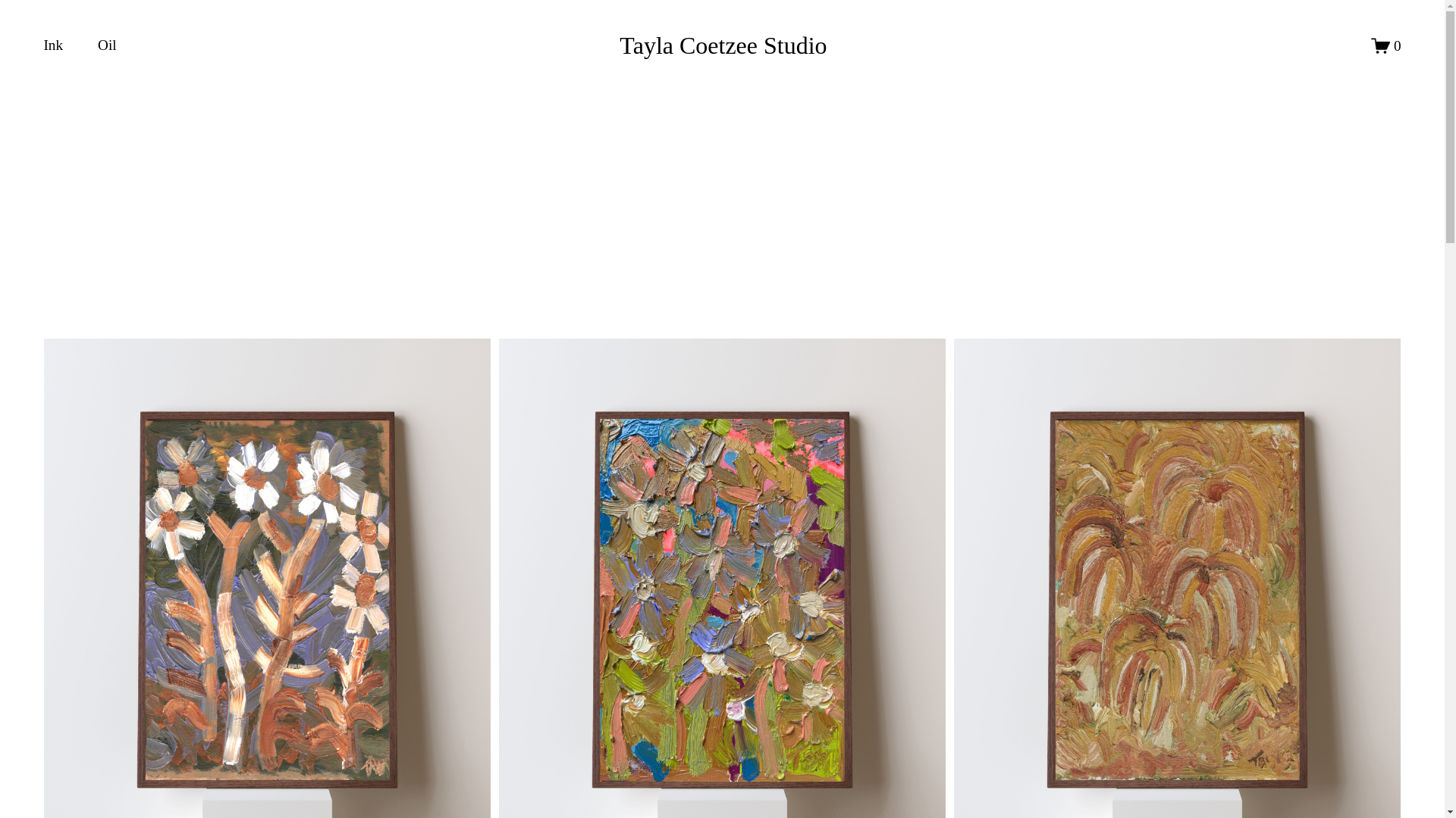 website screenshot of https://taylacoetzeestudio.com/