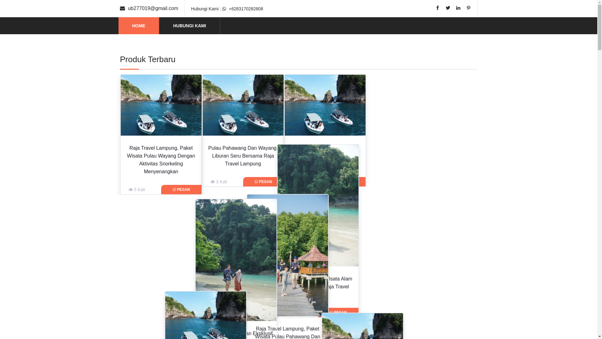 website screenshot of https://rajatravellampung.biz.id/