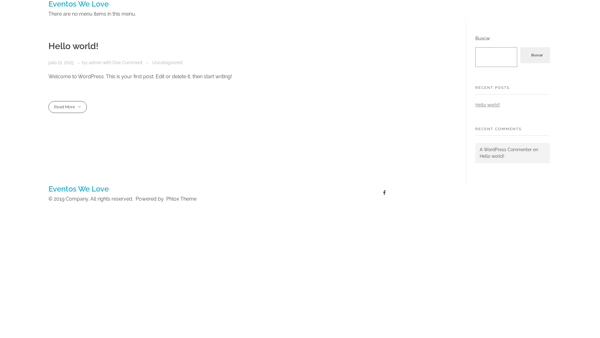 website screenshot of https://eventoswelove.es/
