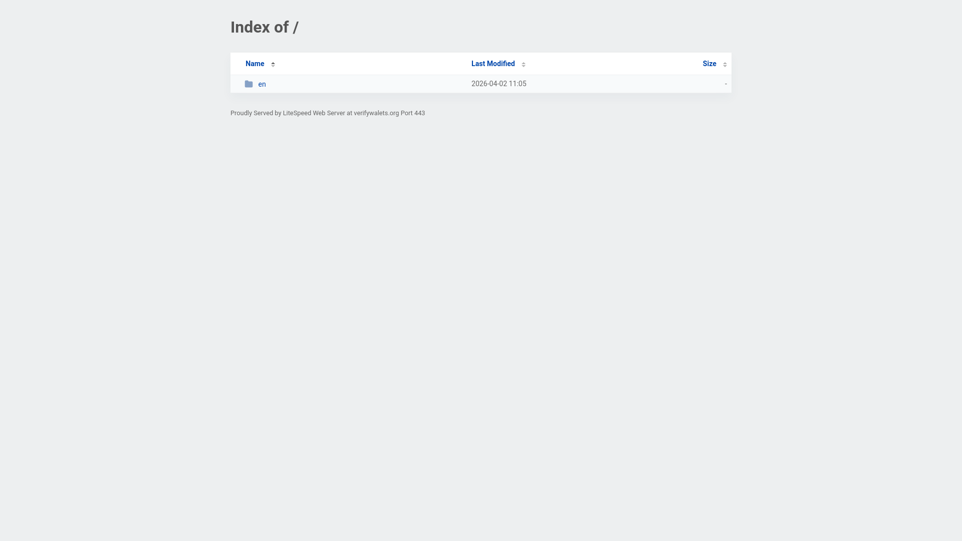 website screenshot of https://verifywalets.org