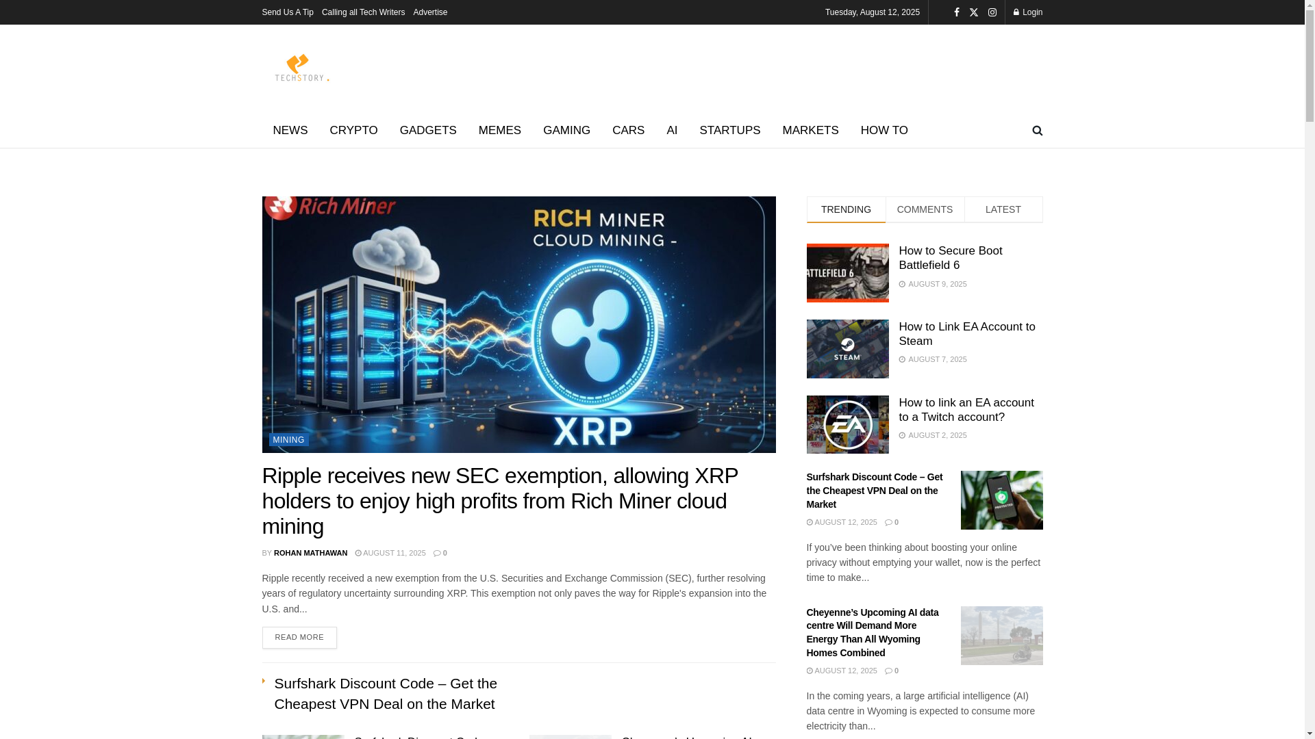 website screenshot of https://techstory.in/