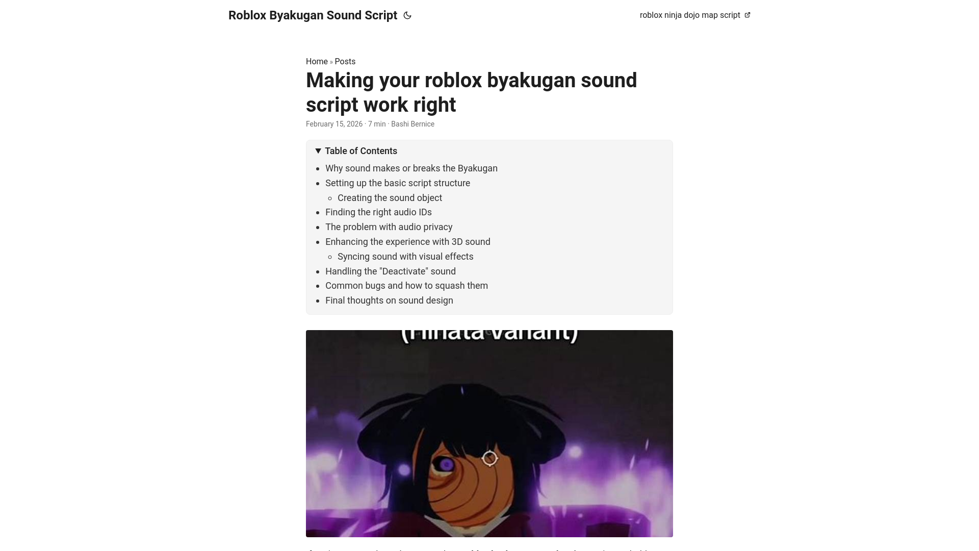website screenshot of https://roblox-byakugan-sound-script.pages.dev/