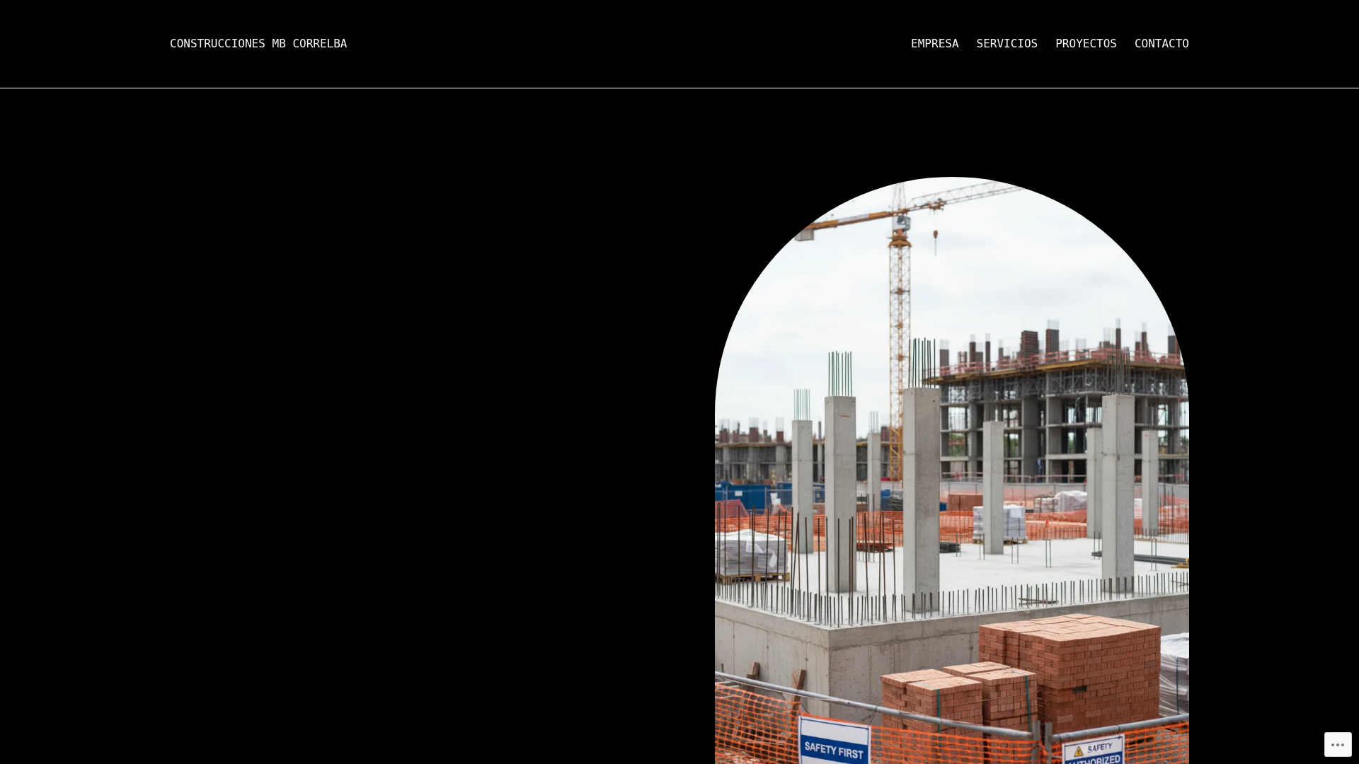 website screenshot of https://construccionesmbcorrelba.org/