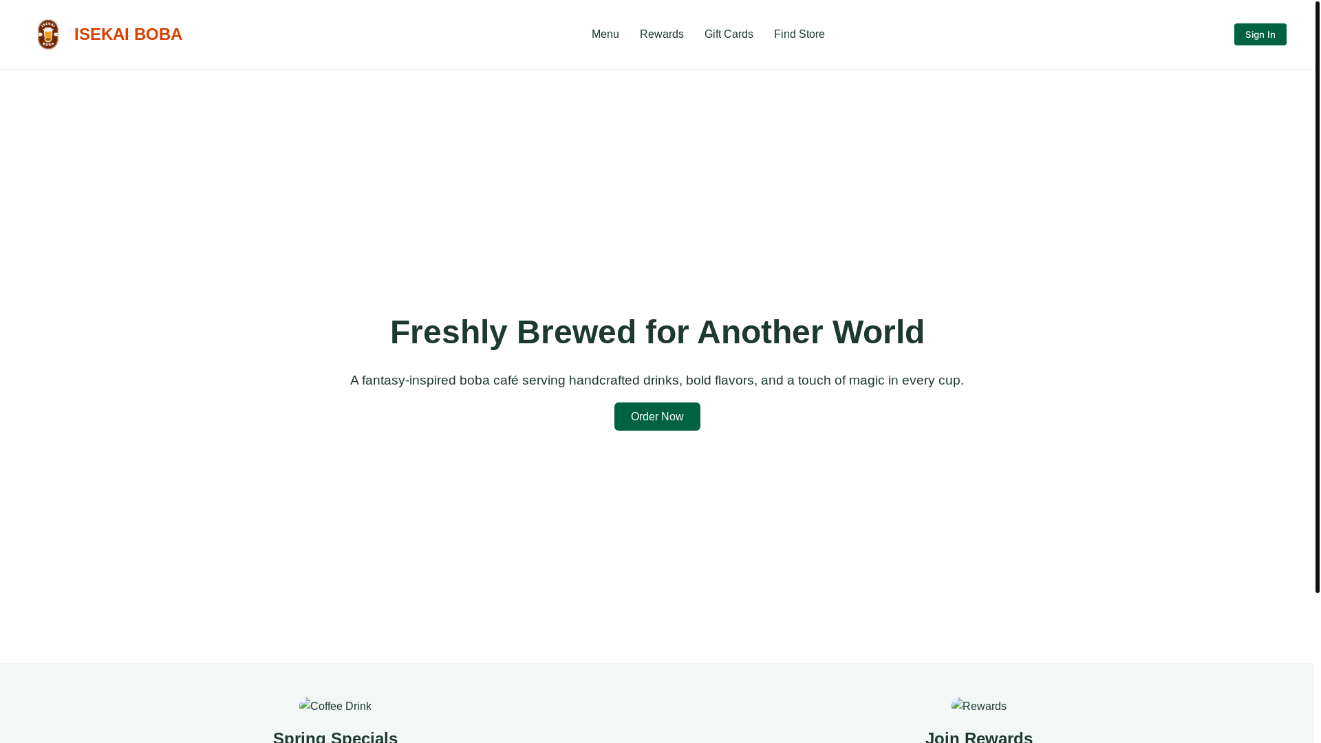 website screenshot of https://isekaiboba.com/