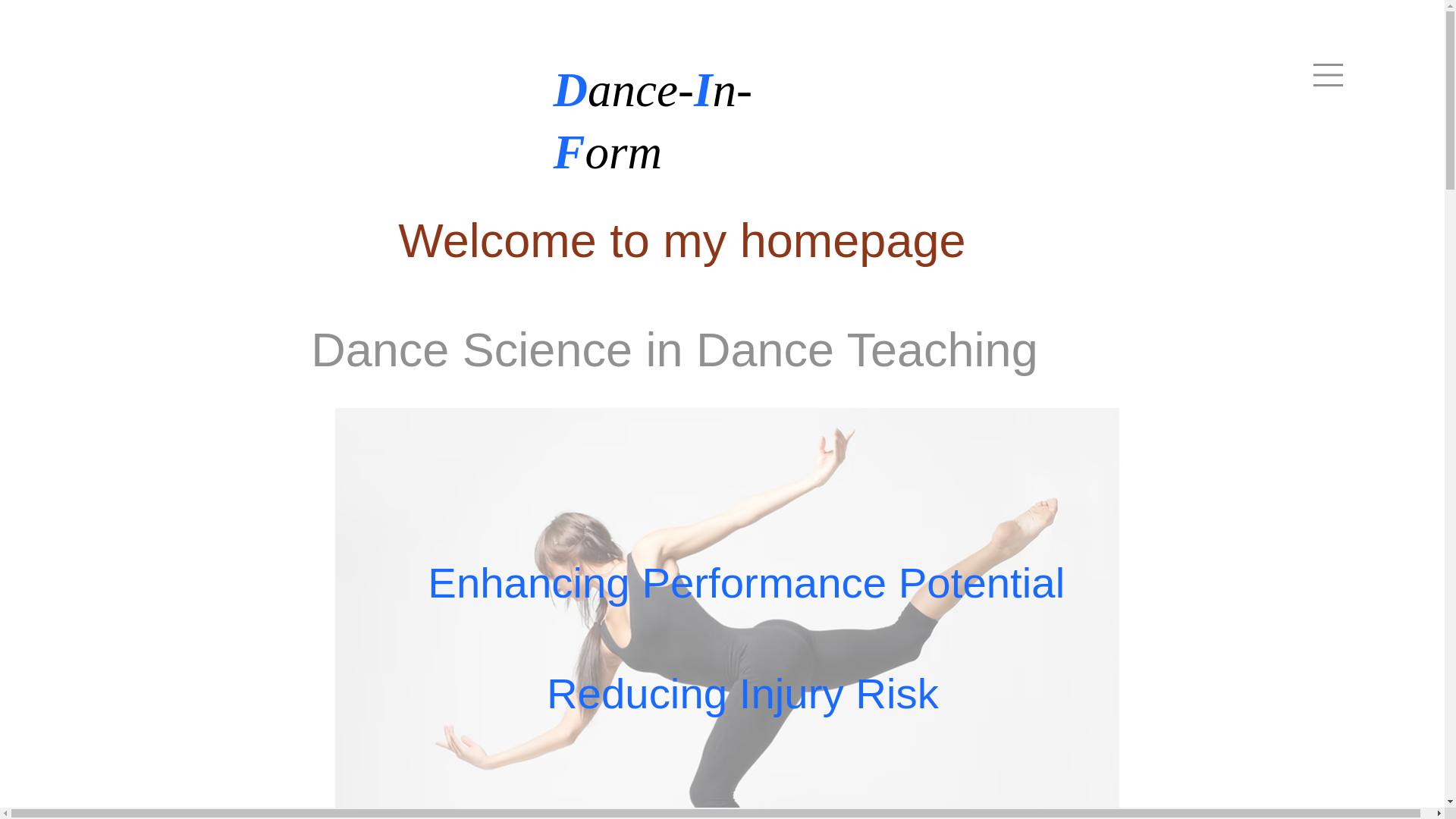 website screenshot of https://dancescienceonline.com/