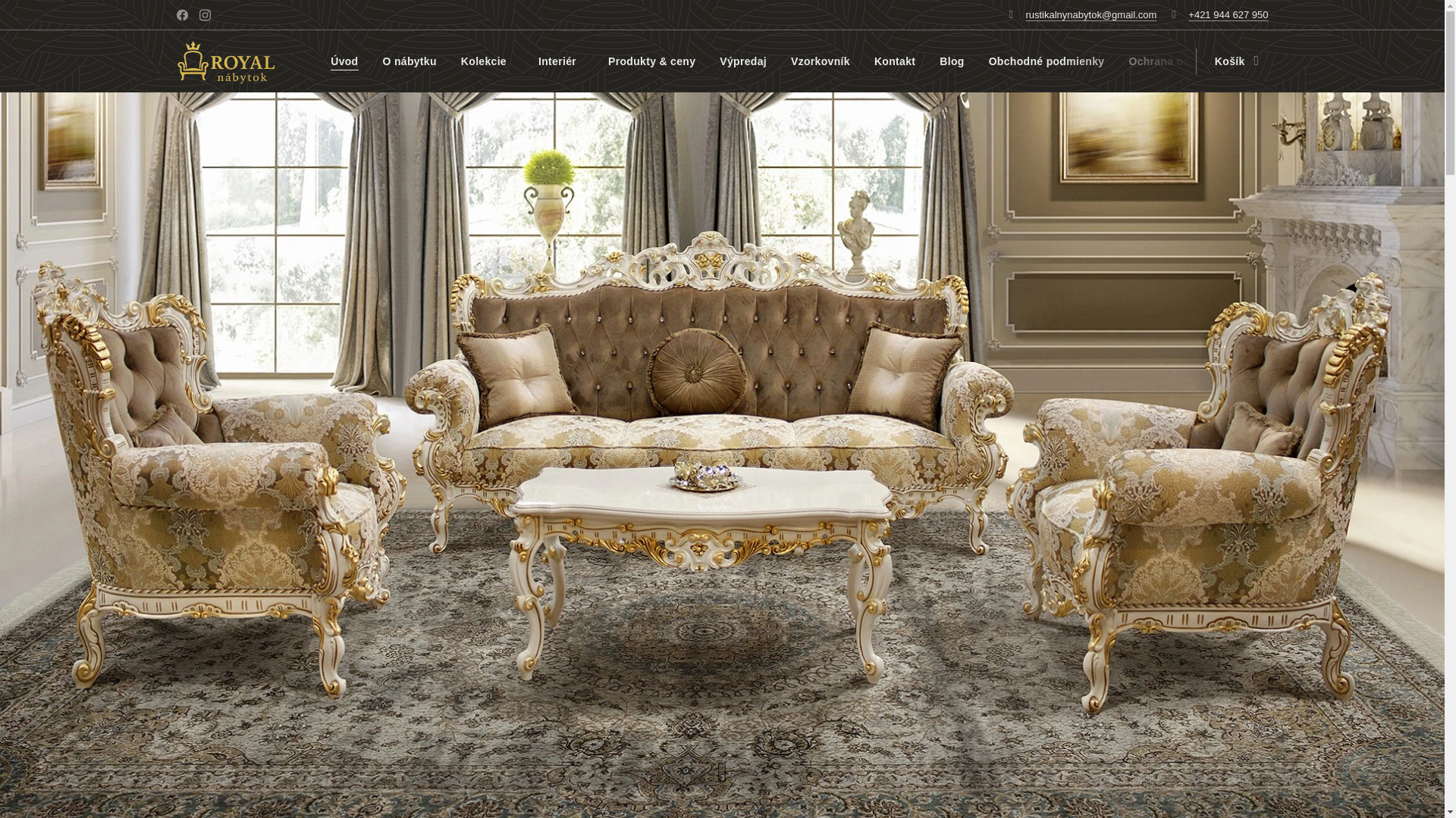website screenshot of https://royalnabytok.sk/