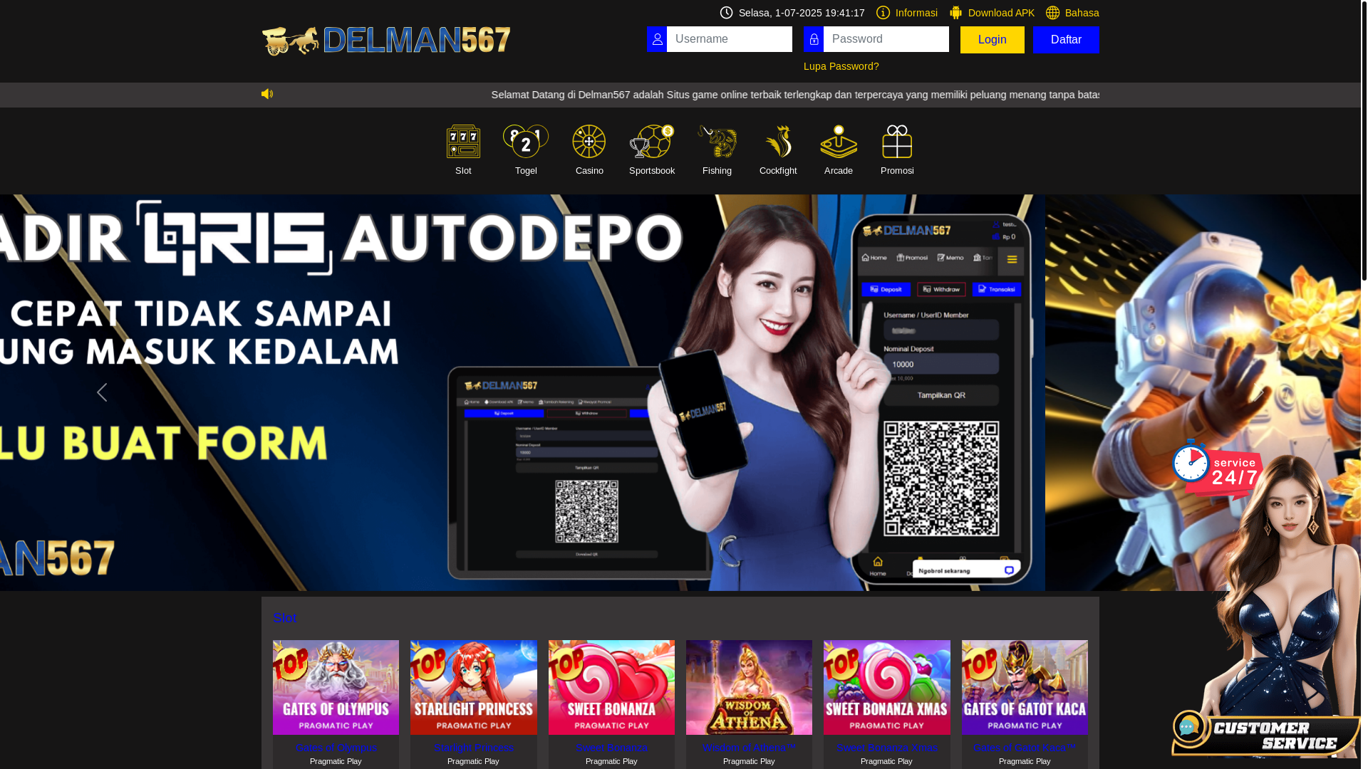 website screenshot of https://delman567ceria.com/