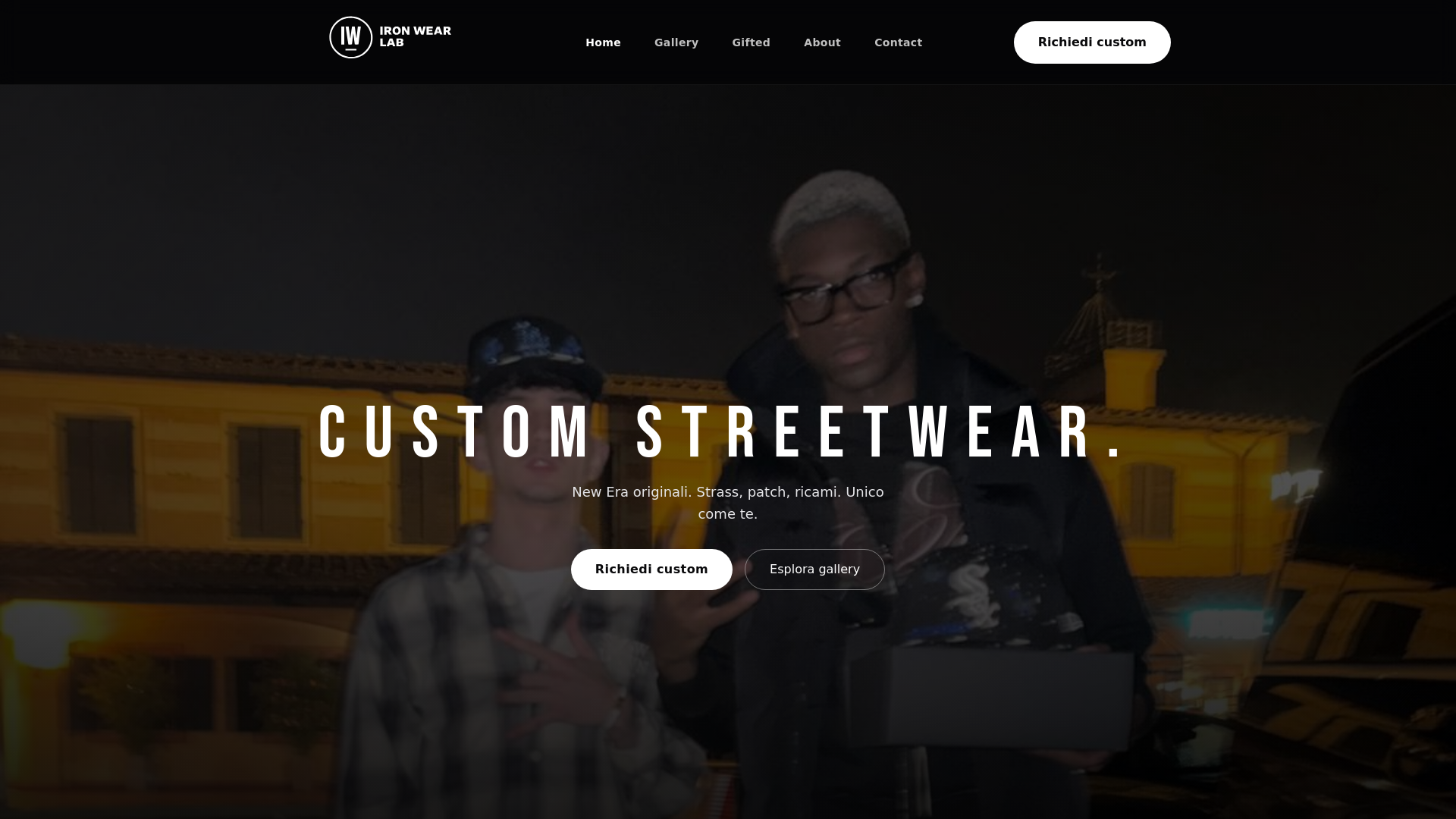 website screenshot of https://ironwearlab.it/