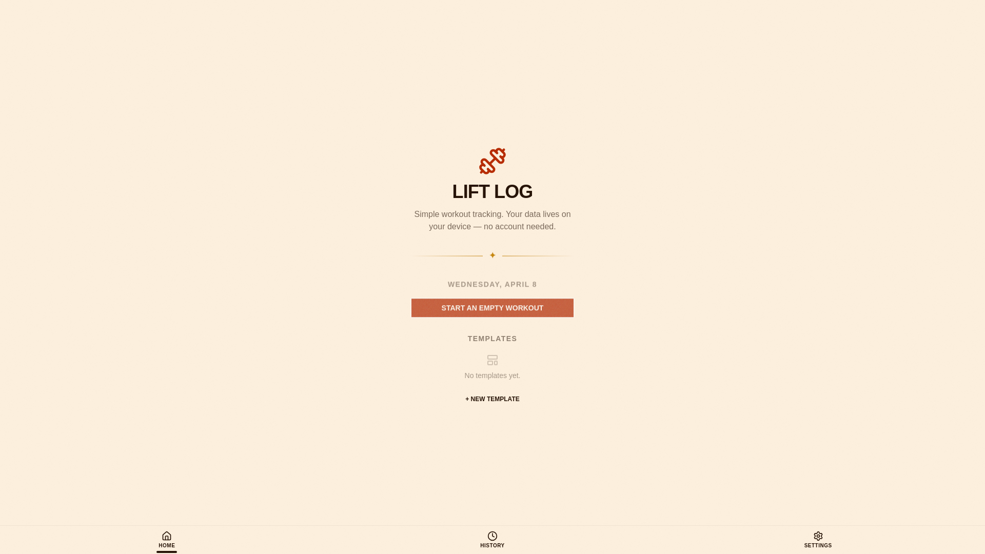 website screenshot of https://lift-log-9yp.pages.dev/