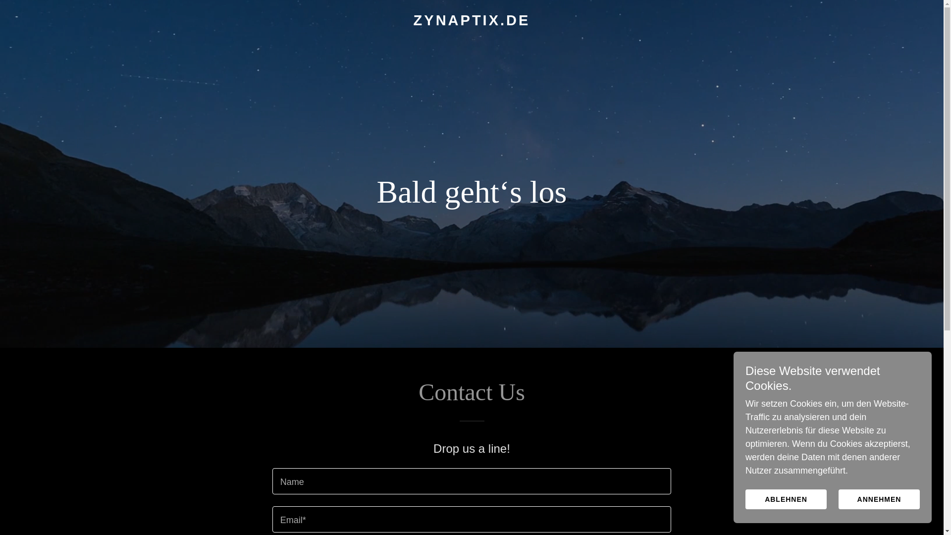 website screenshot of https://zynaptix.de/