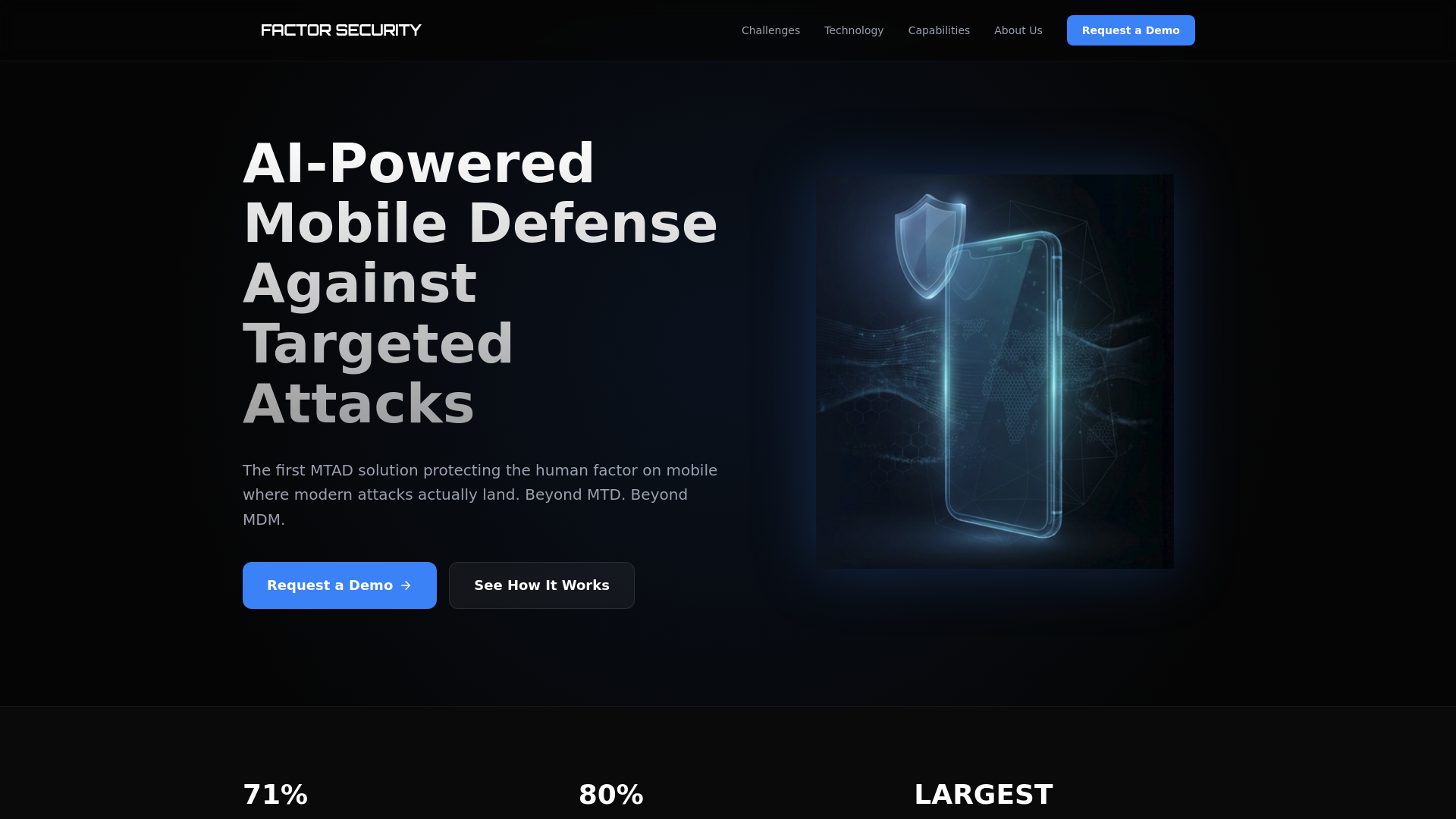 website screenshot of https://factor-security.pages.dev/