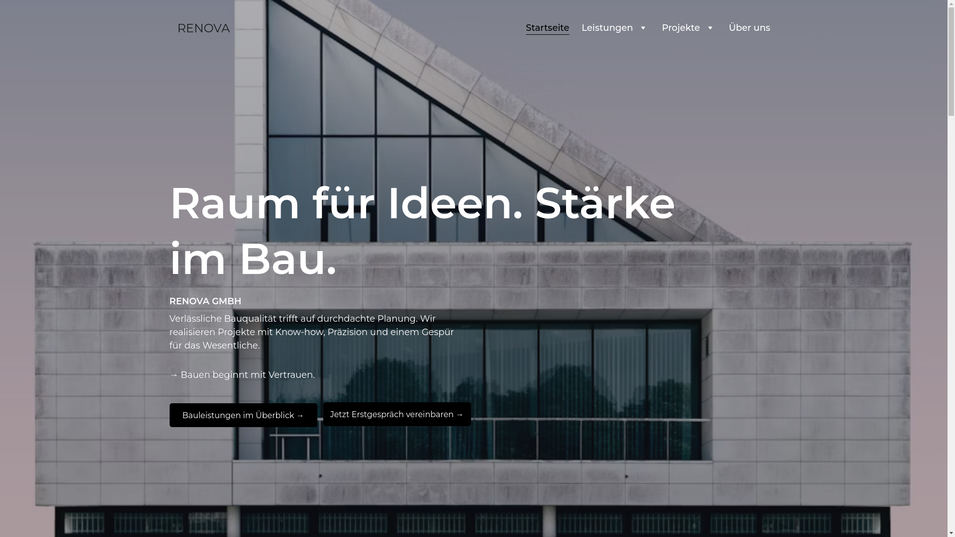 website screenshot of https://renova-bauprojekte.de/