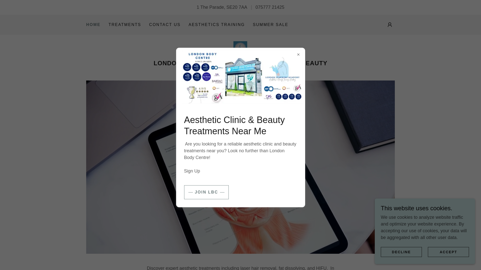 website screenshot of https://info@londonbodycentre.com/
