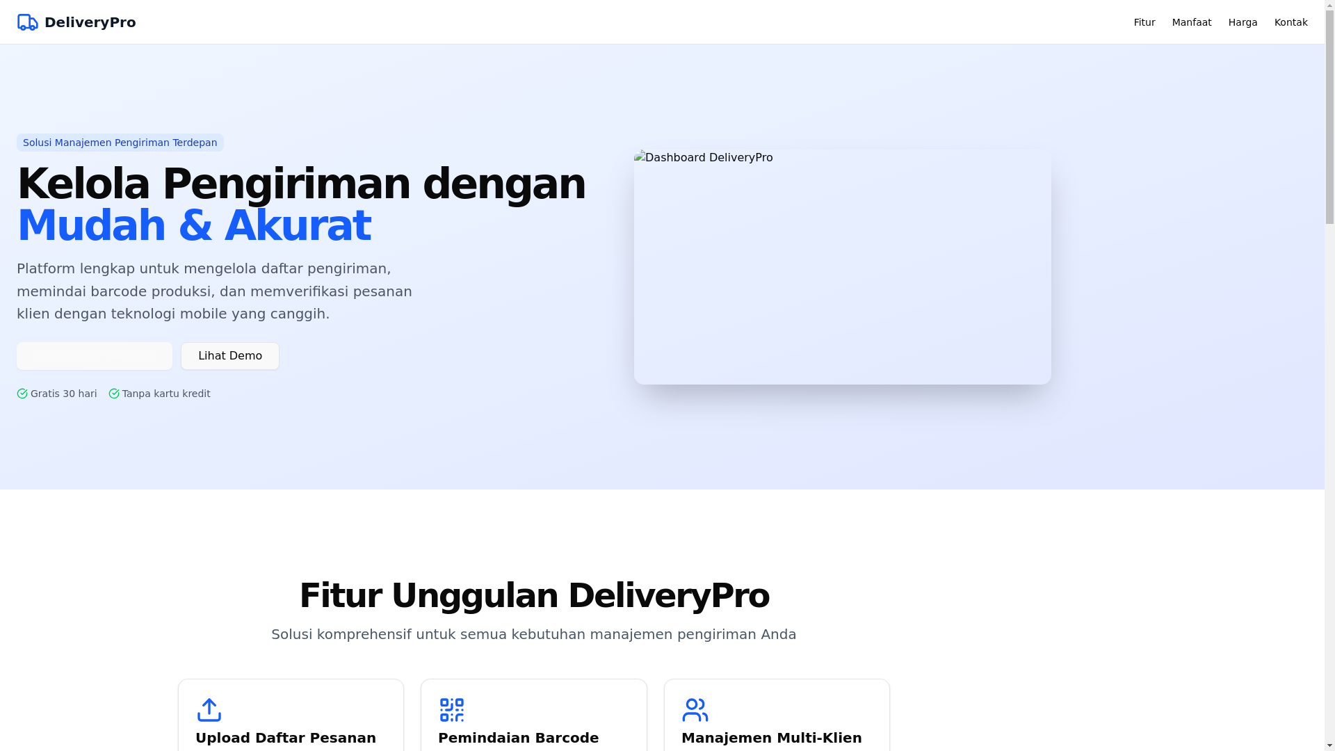 website screenshot of https://hadirapp.pages.dev/