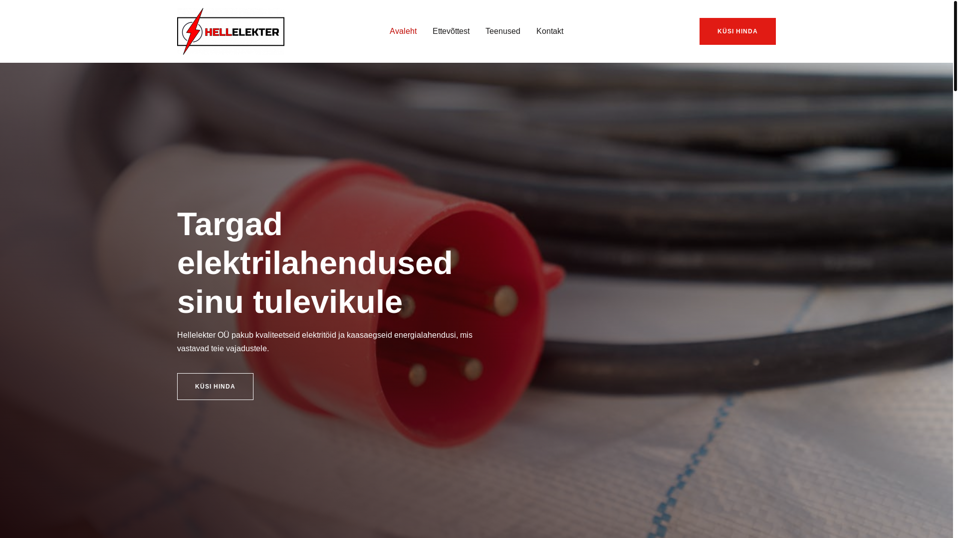 website screenshot of https://hellelekter.ee/
