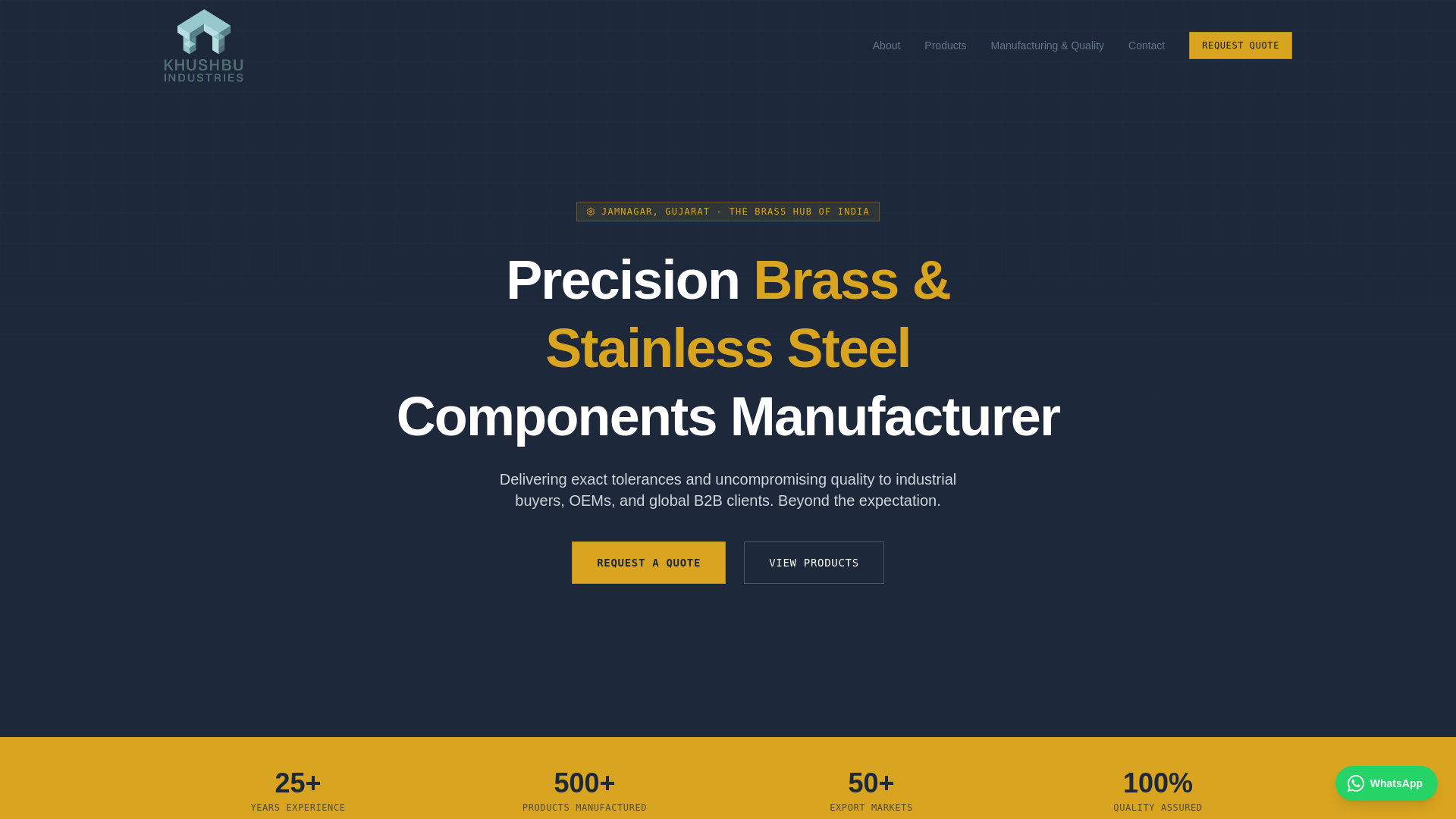 website screenshot of https://khushbuind.com/
