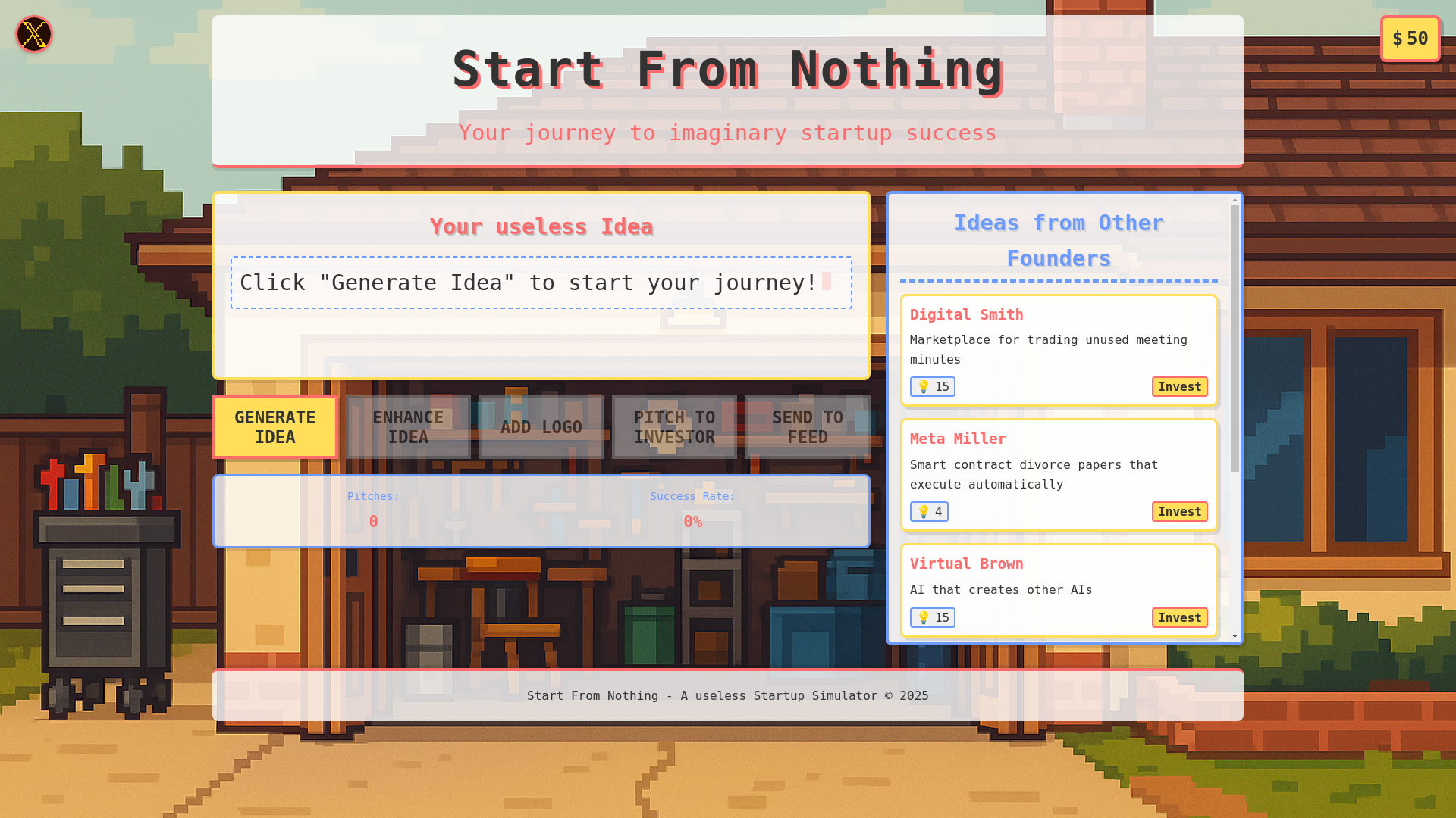 website screenshot of https://startfromnothing.org/