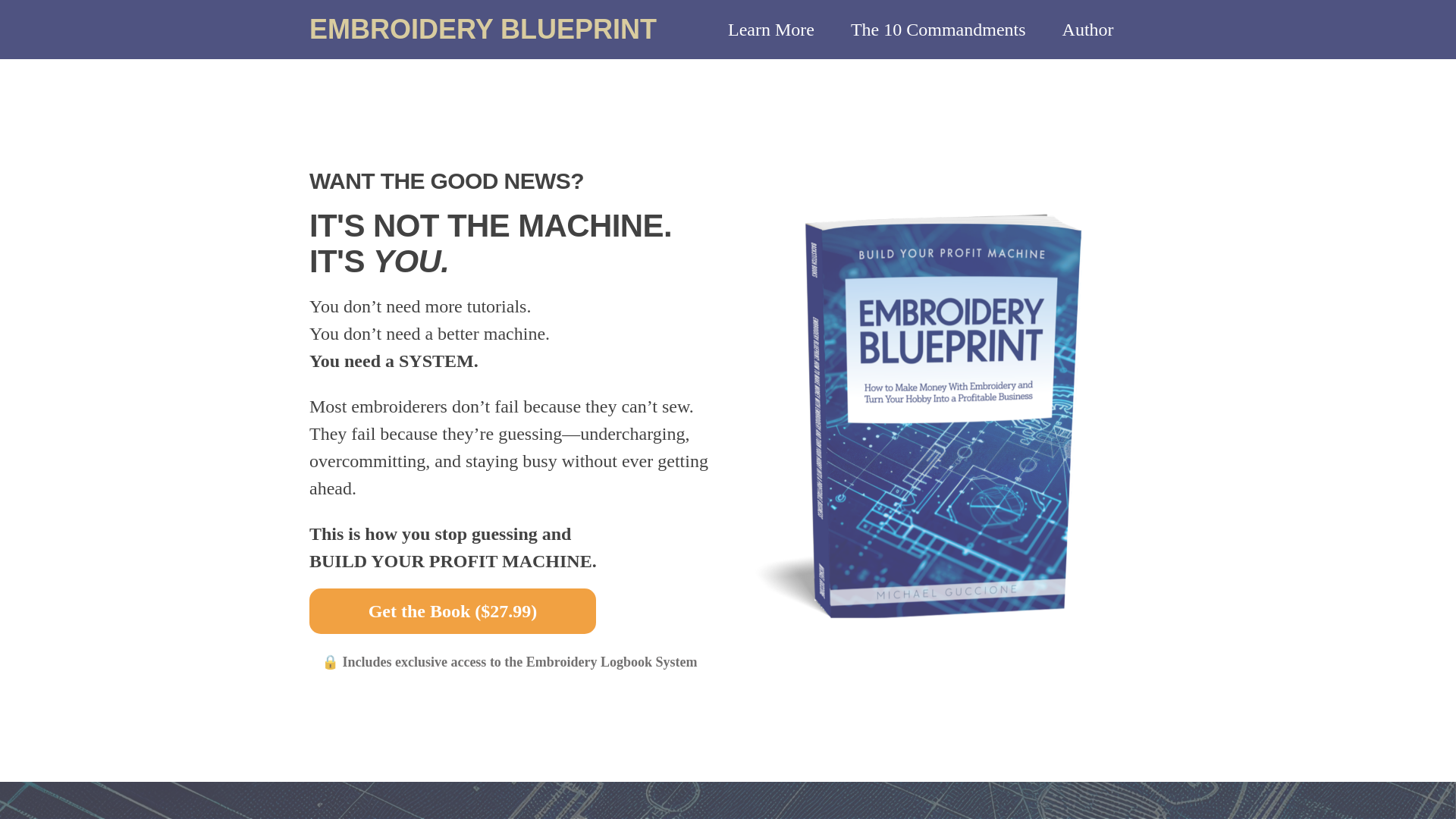 website screenshot of https://embroideryblueprint.com/