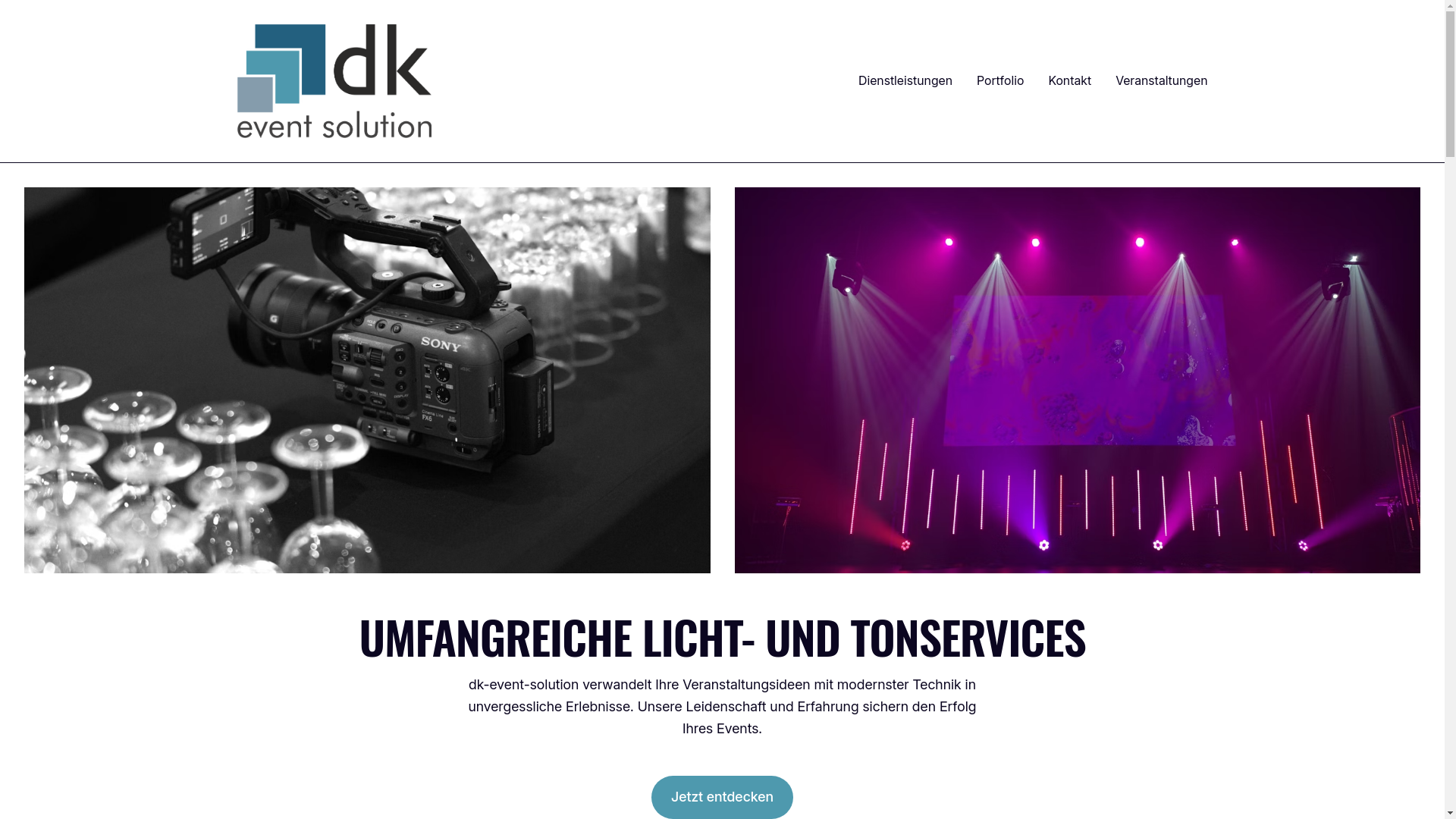 website screenshot of https://dk-event-solution.de/