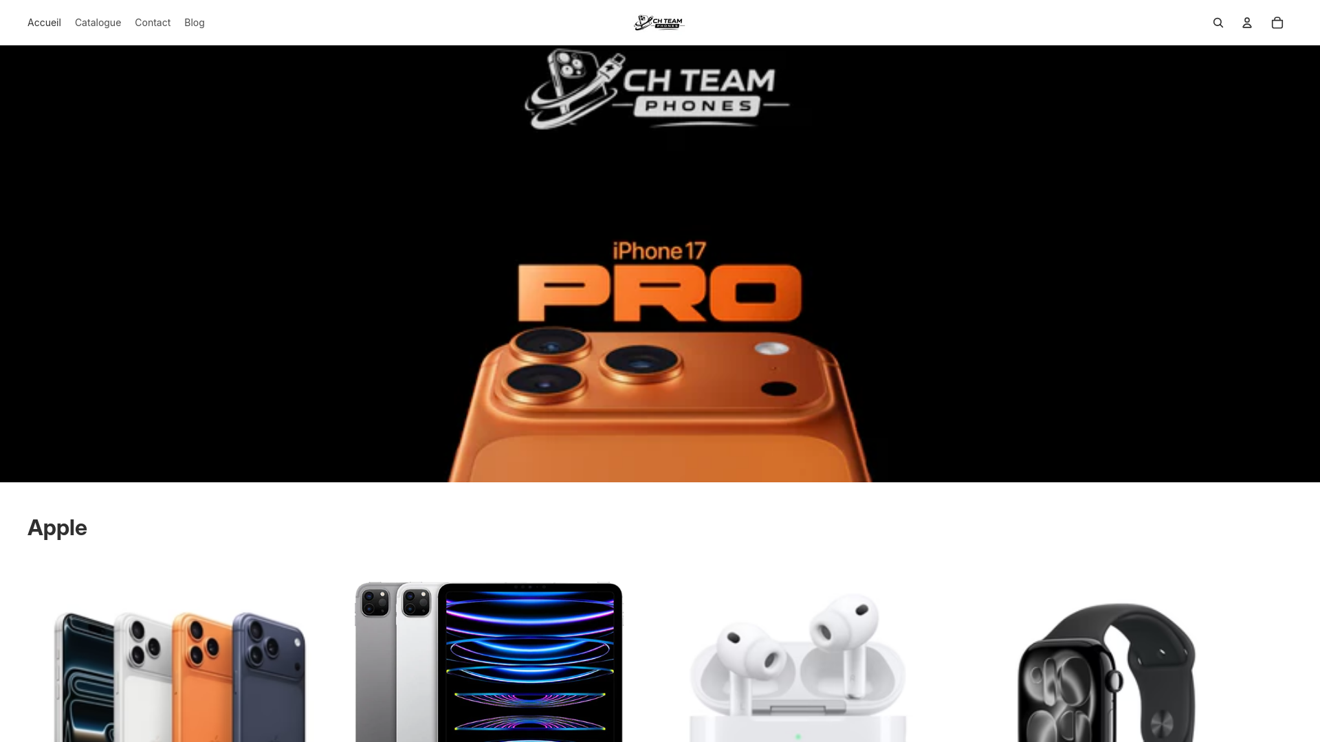 website screenshot of https://chteamphones.ma/