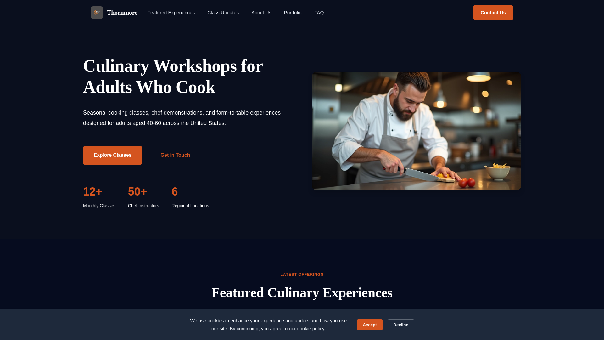 website screenshot of https://thornmore.org/