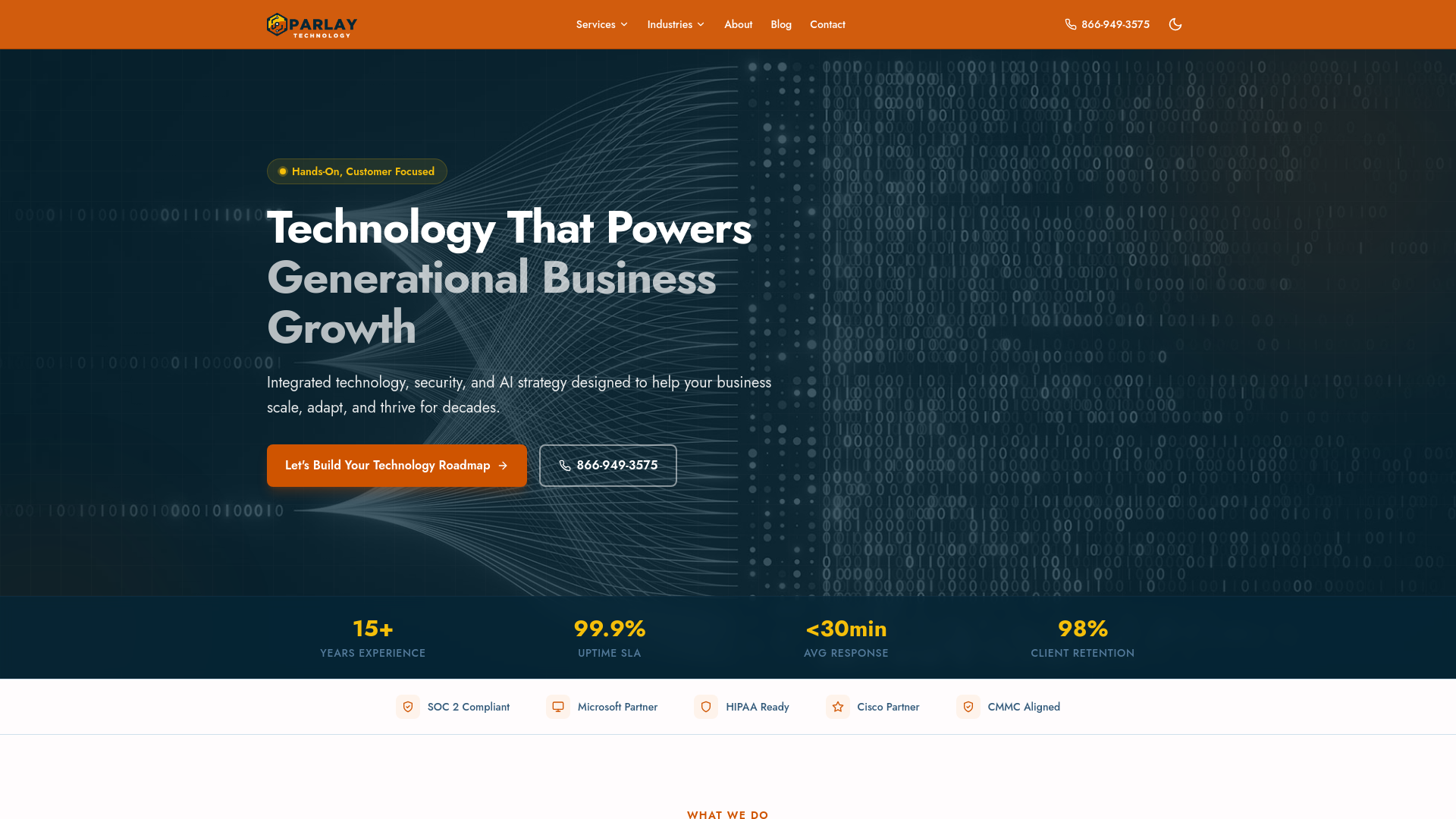 website screenshot of https://parlaytech-net.pages.dev/