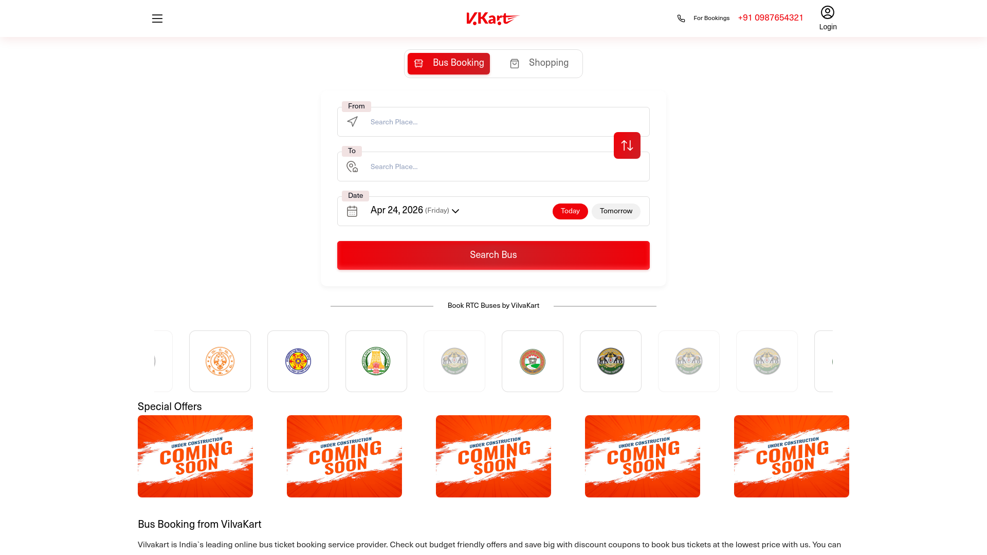 website screenshot of https://busbooking.pages.dev/