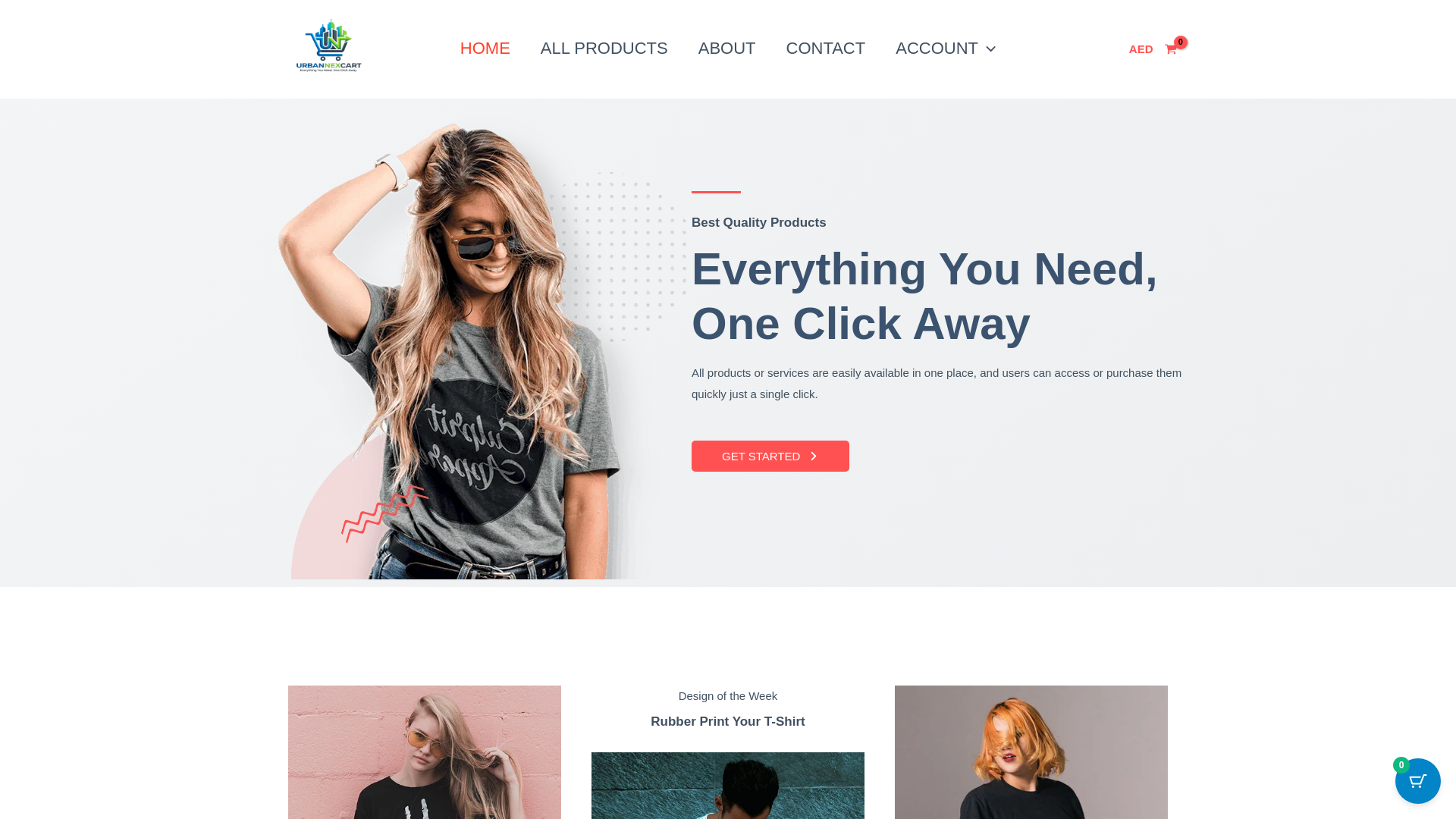 website screenshot of https://urbannexcart.com/