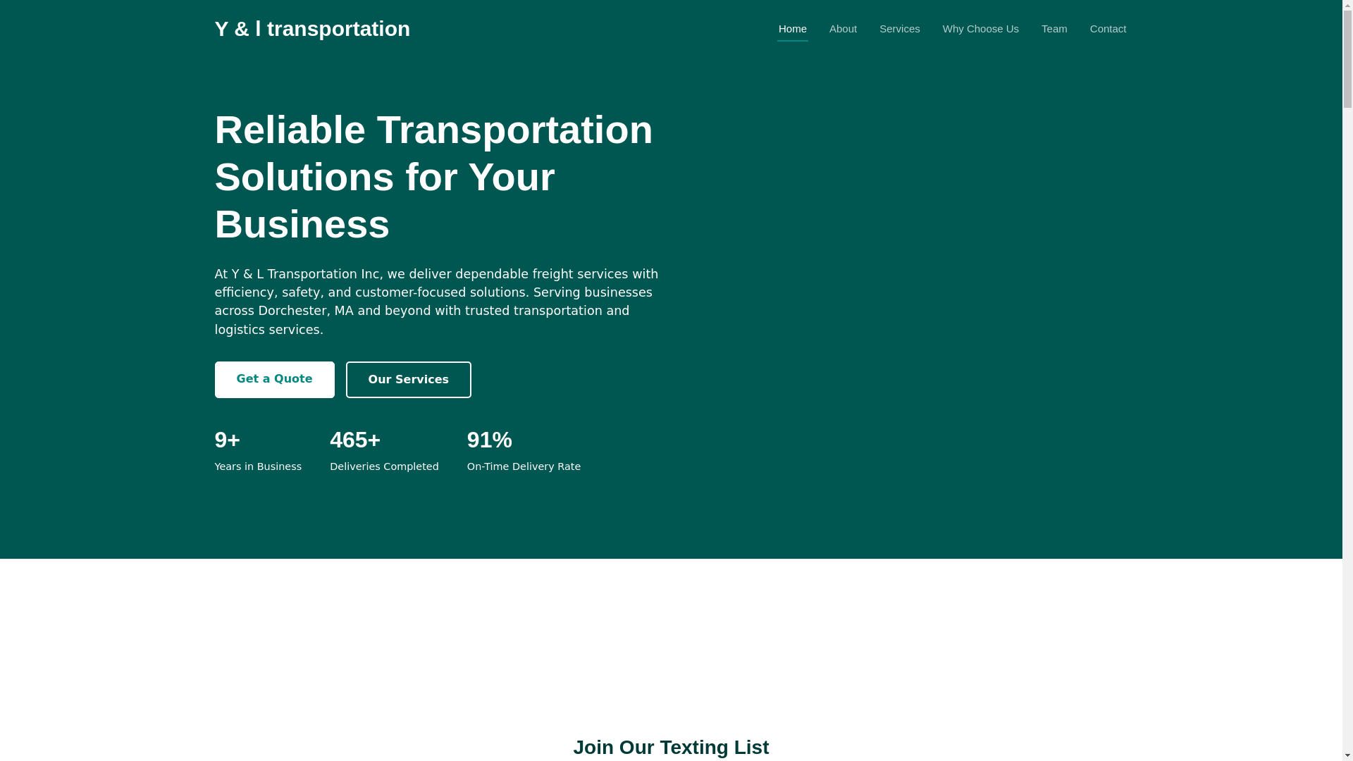 website screenshot of https://y-l-transportation.pages.dev/