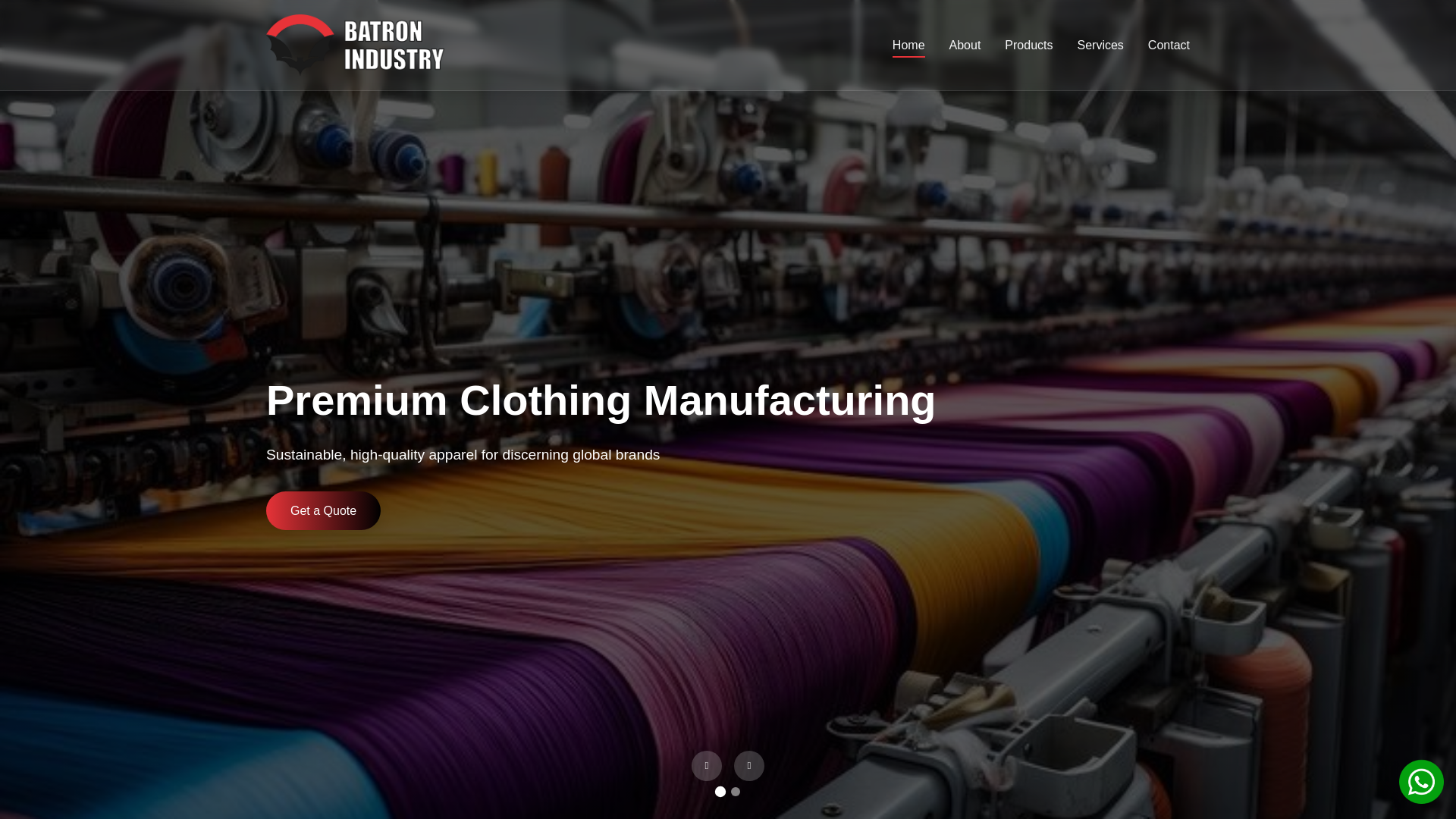 website screenshot of https://batronindustry.com/