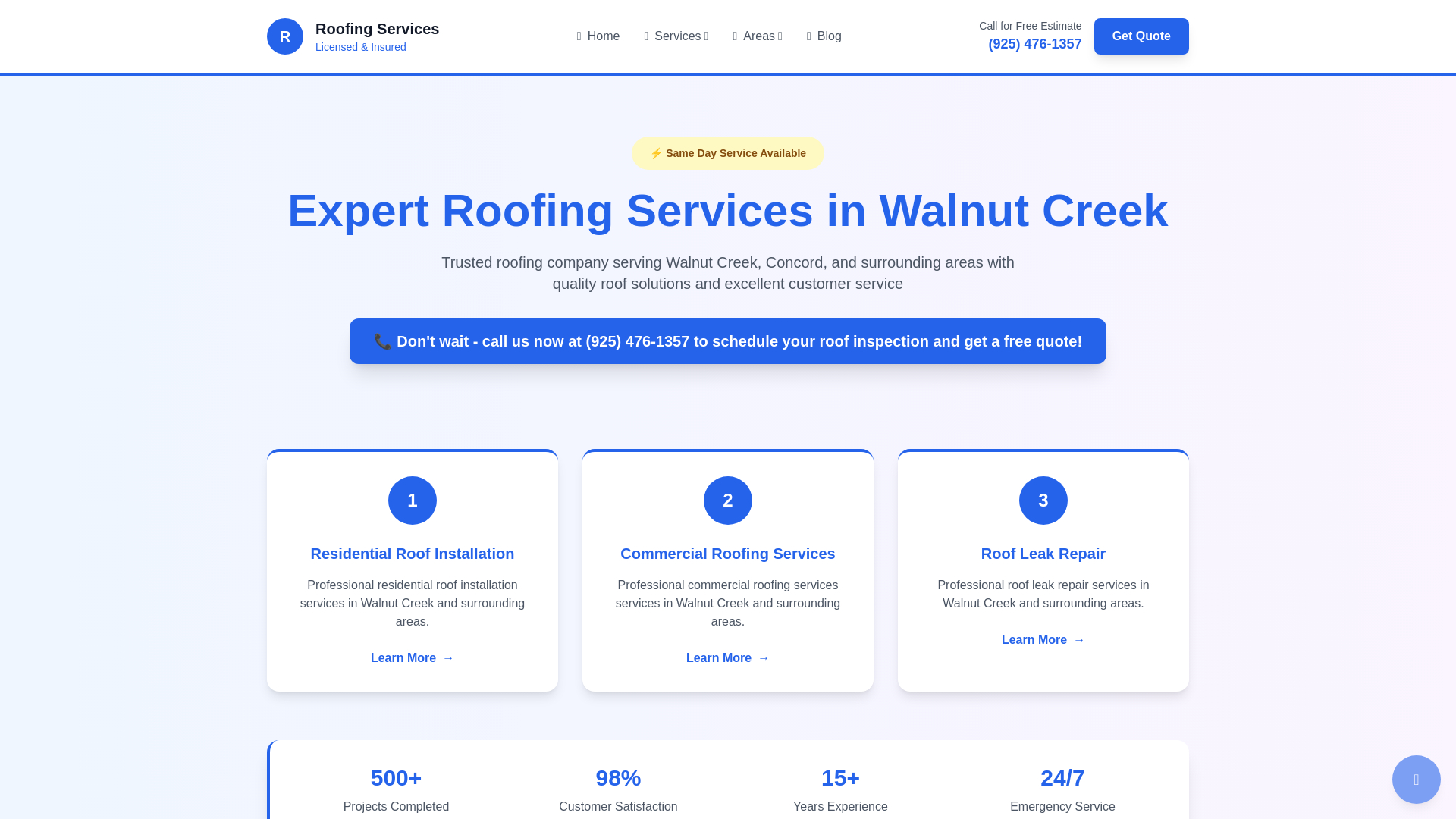 website screenshot of https://roofingwalnutcreekca.pages.dev/