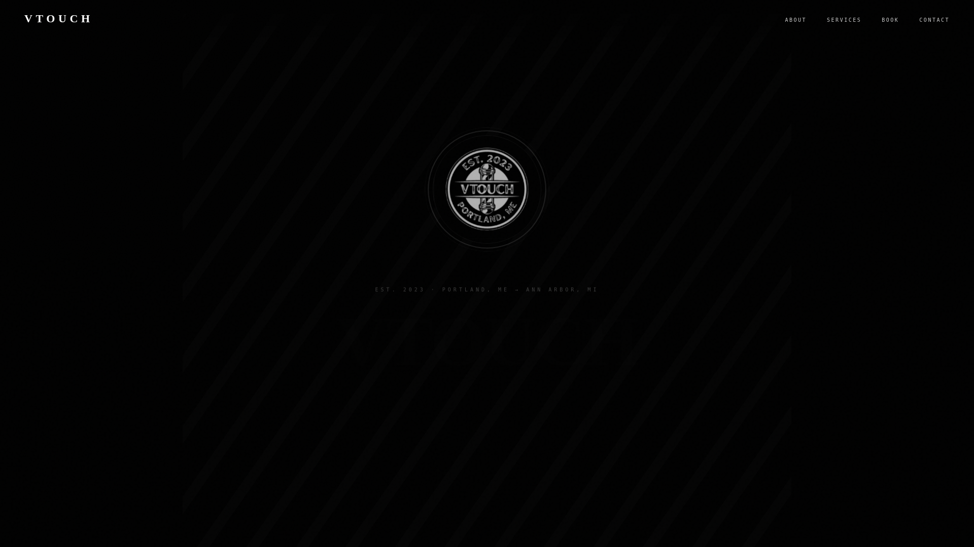 website screenshot of https://vtouchco.com/