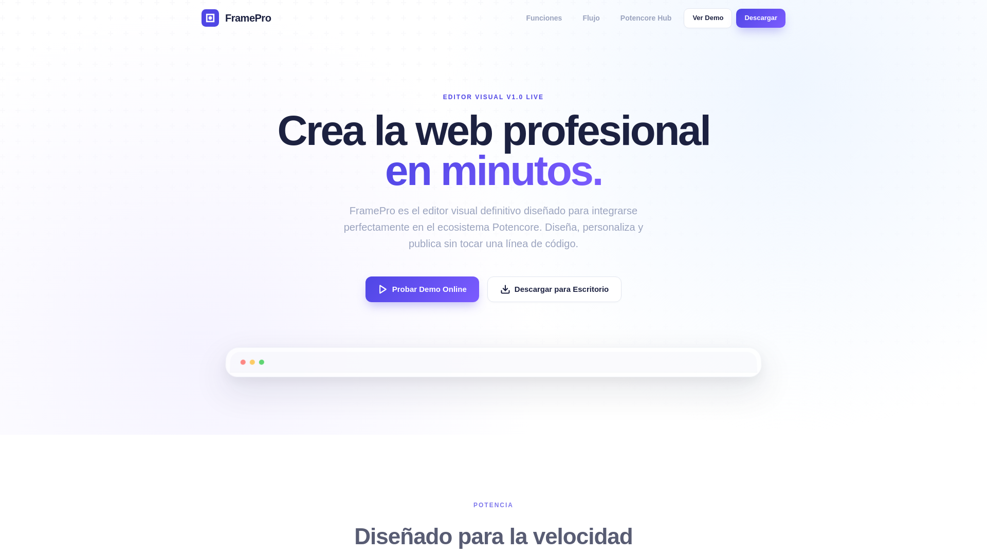 website screenshot of https://framepro.pages.dev/