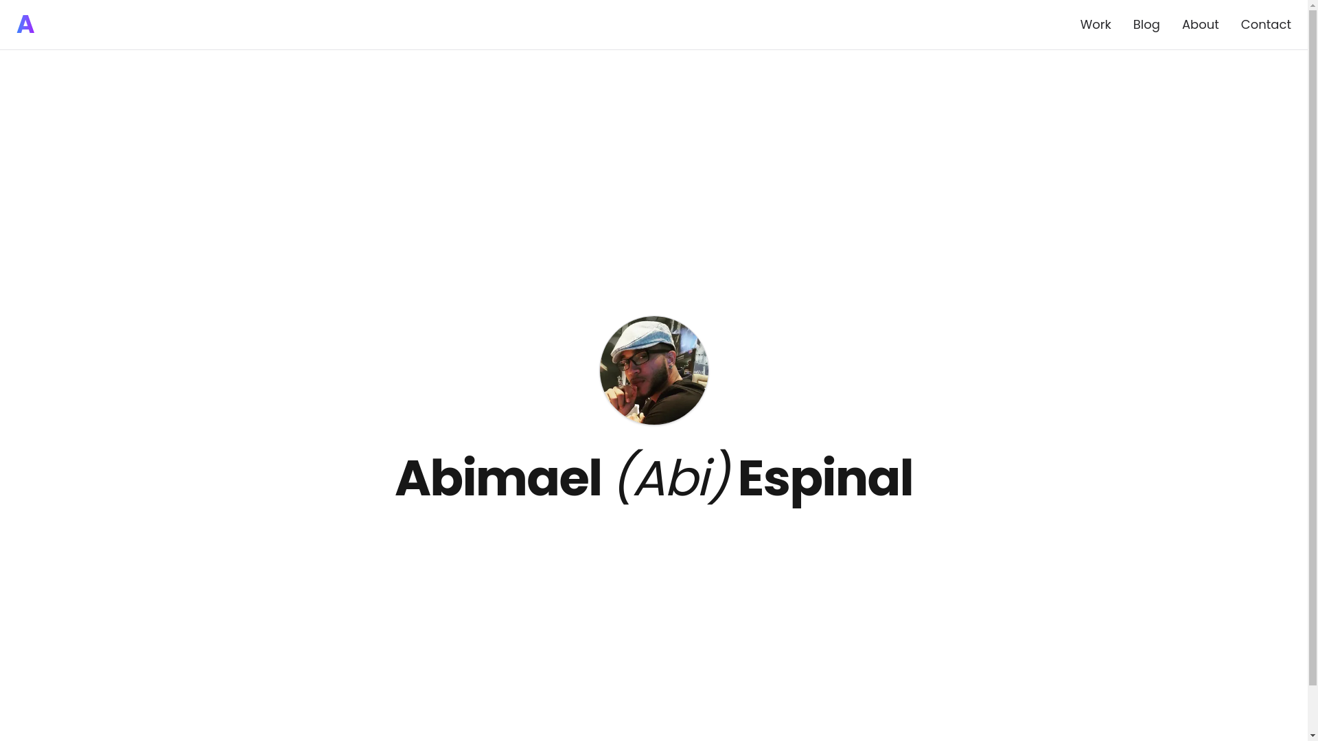 website screenshot of https://abimaelespinal.com/